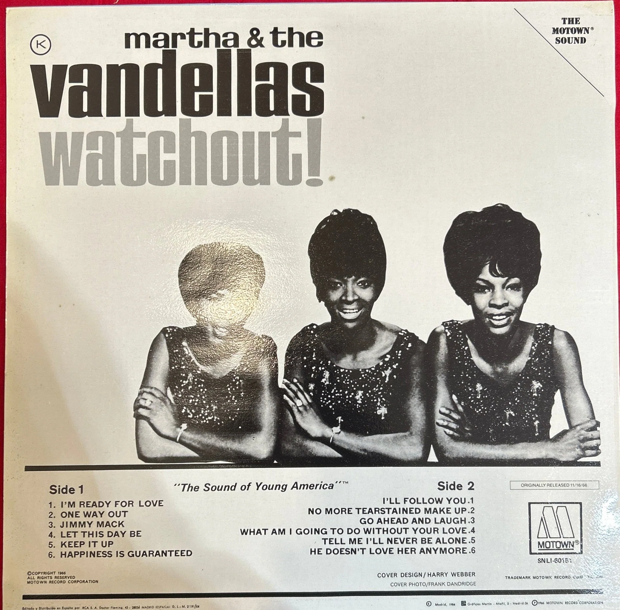 LP Martha & The Vandellas ‎– Watchout! 2ª Mano - Image 2