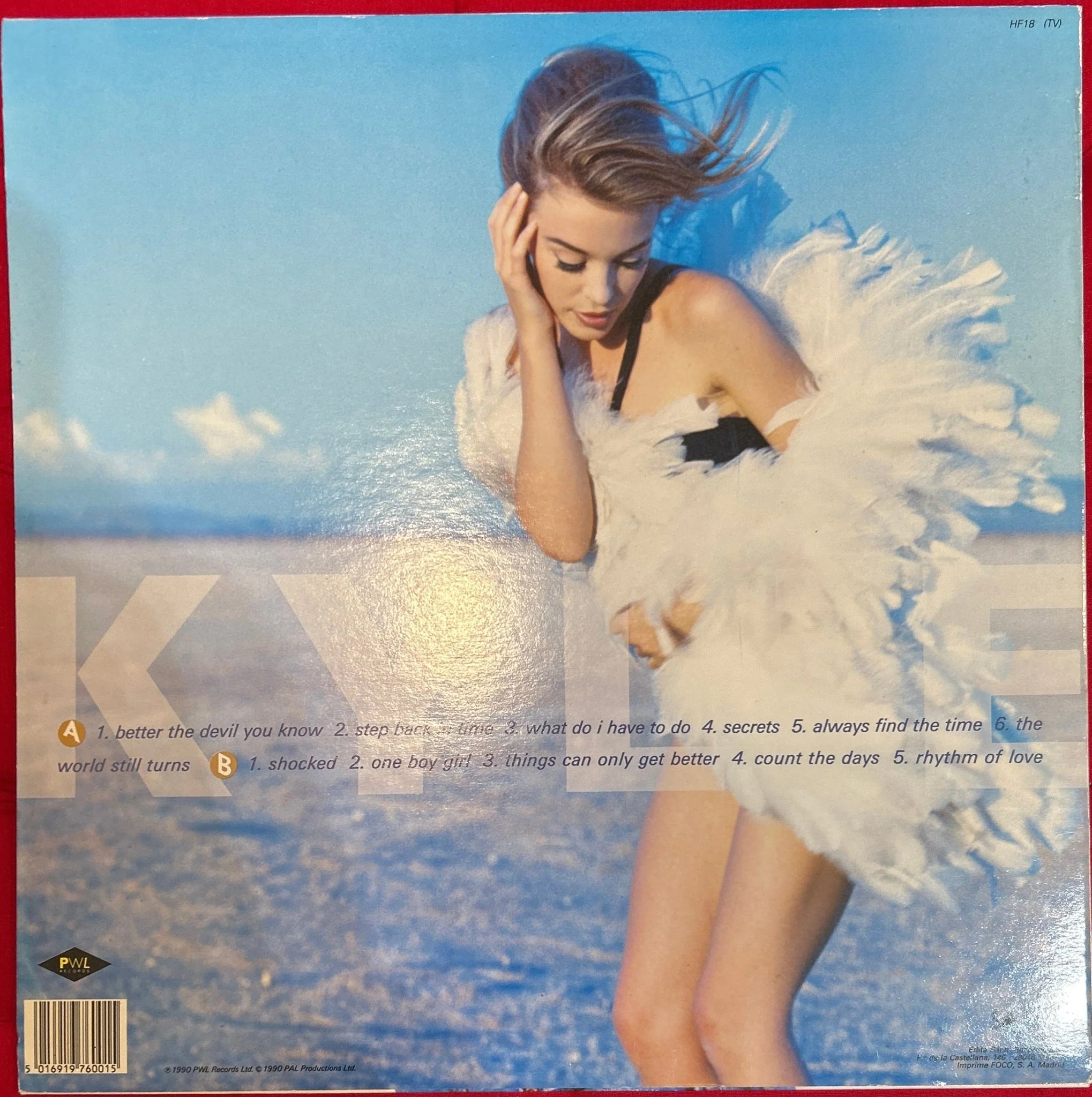 LP Kylie Minogue – Rhythm Of Love 2ª Mano - Image 2