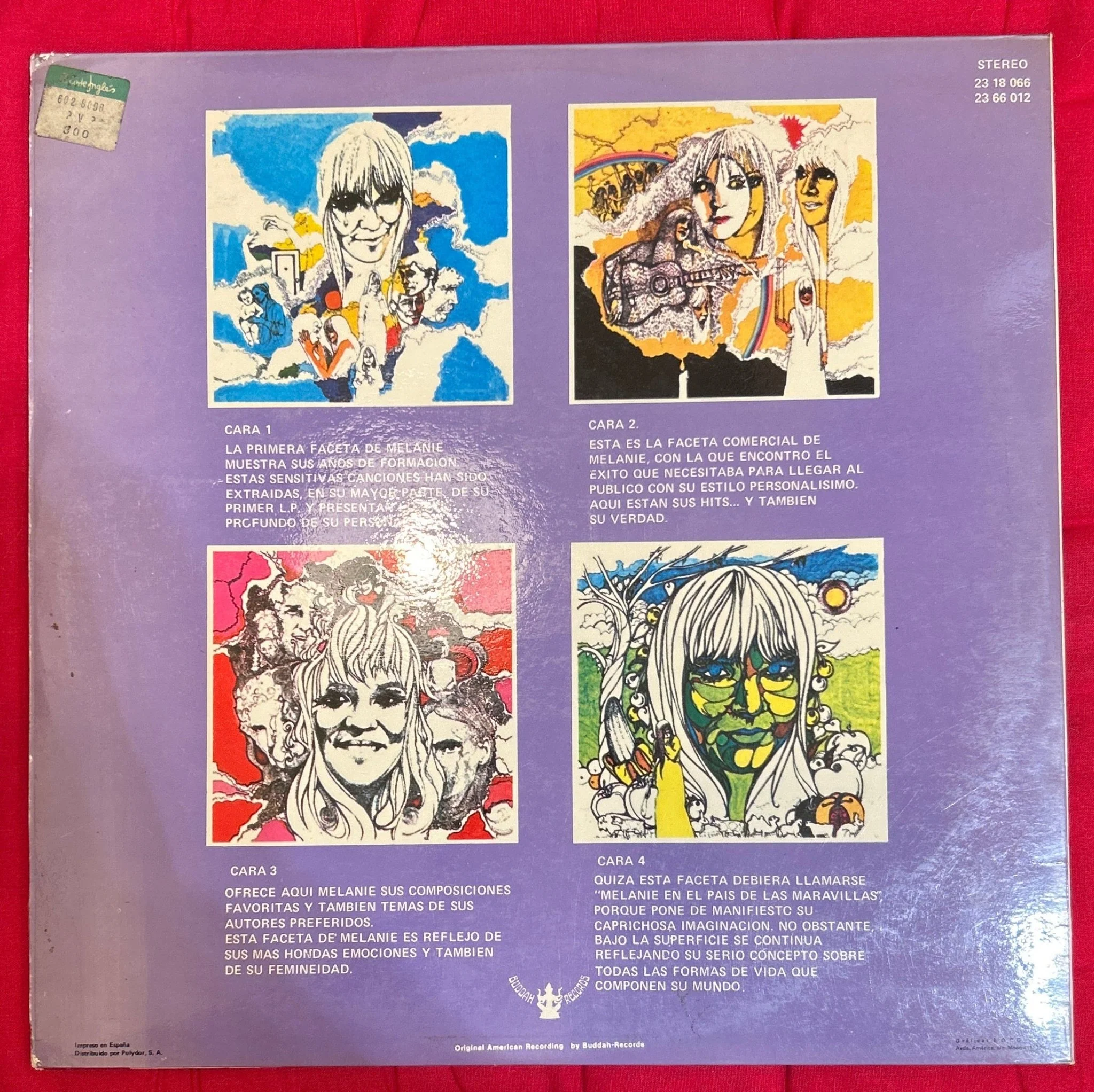 LP Melanie – Four Sides Of Melanie 2ª Mano - Image 2