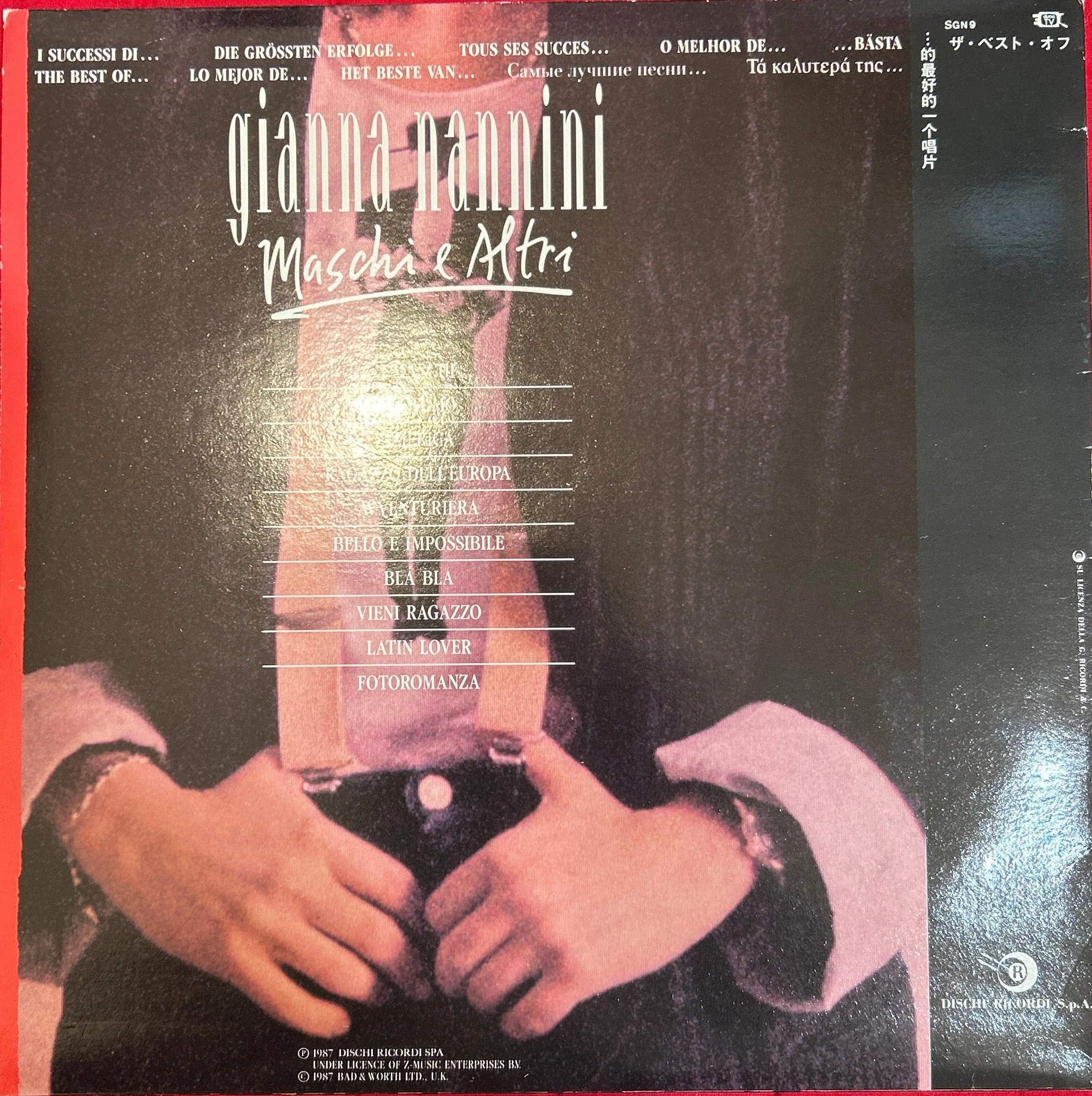 LP Gianna Nannini ‎– Maschi E Altri  Ed. Italiana 2ª Mano - Image 2