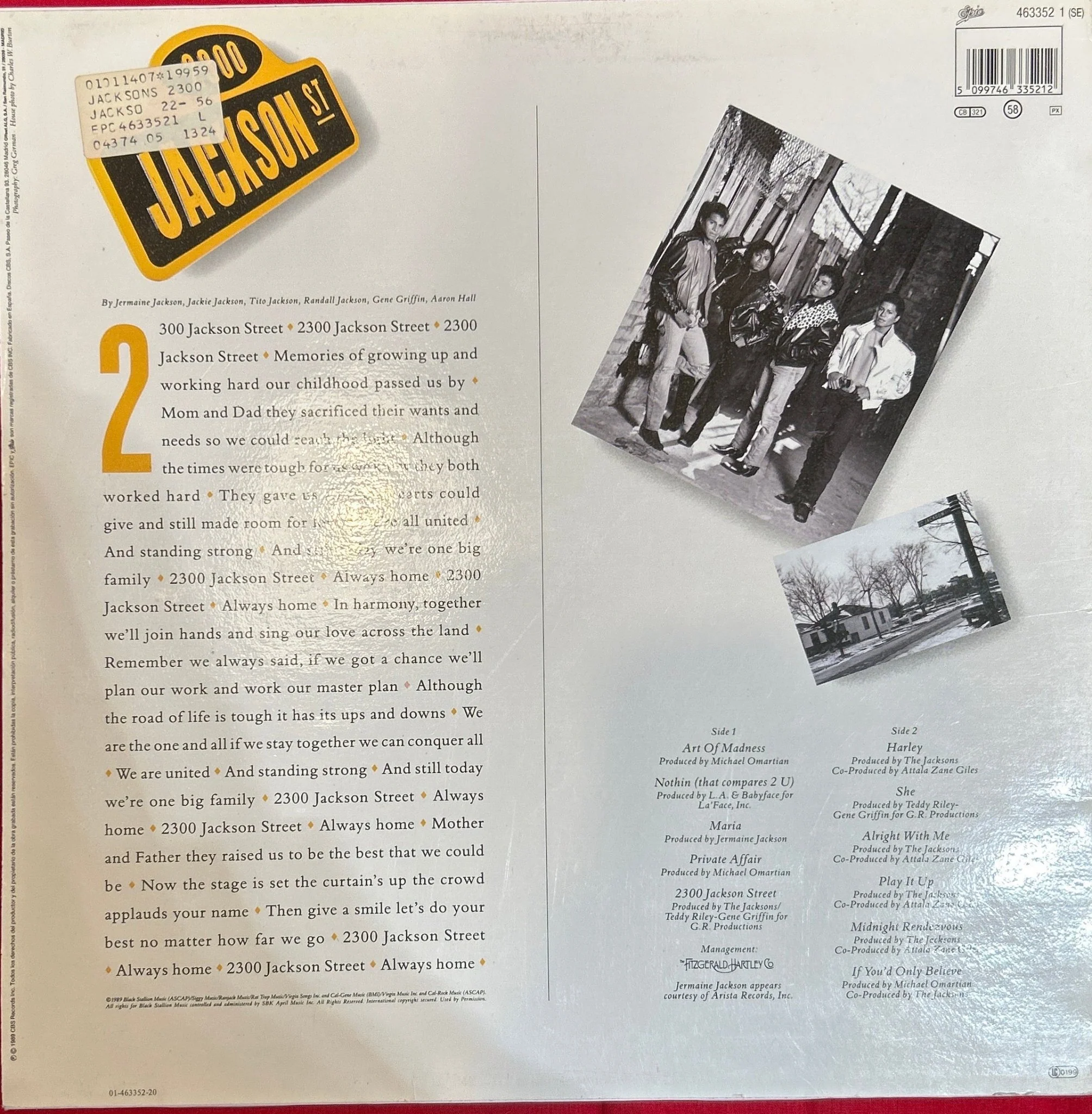 LP The Jacksons ‎– 2300 Jackson Street 2ª Mano - Image 2