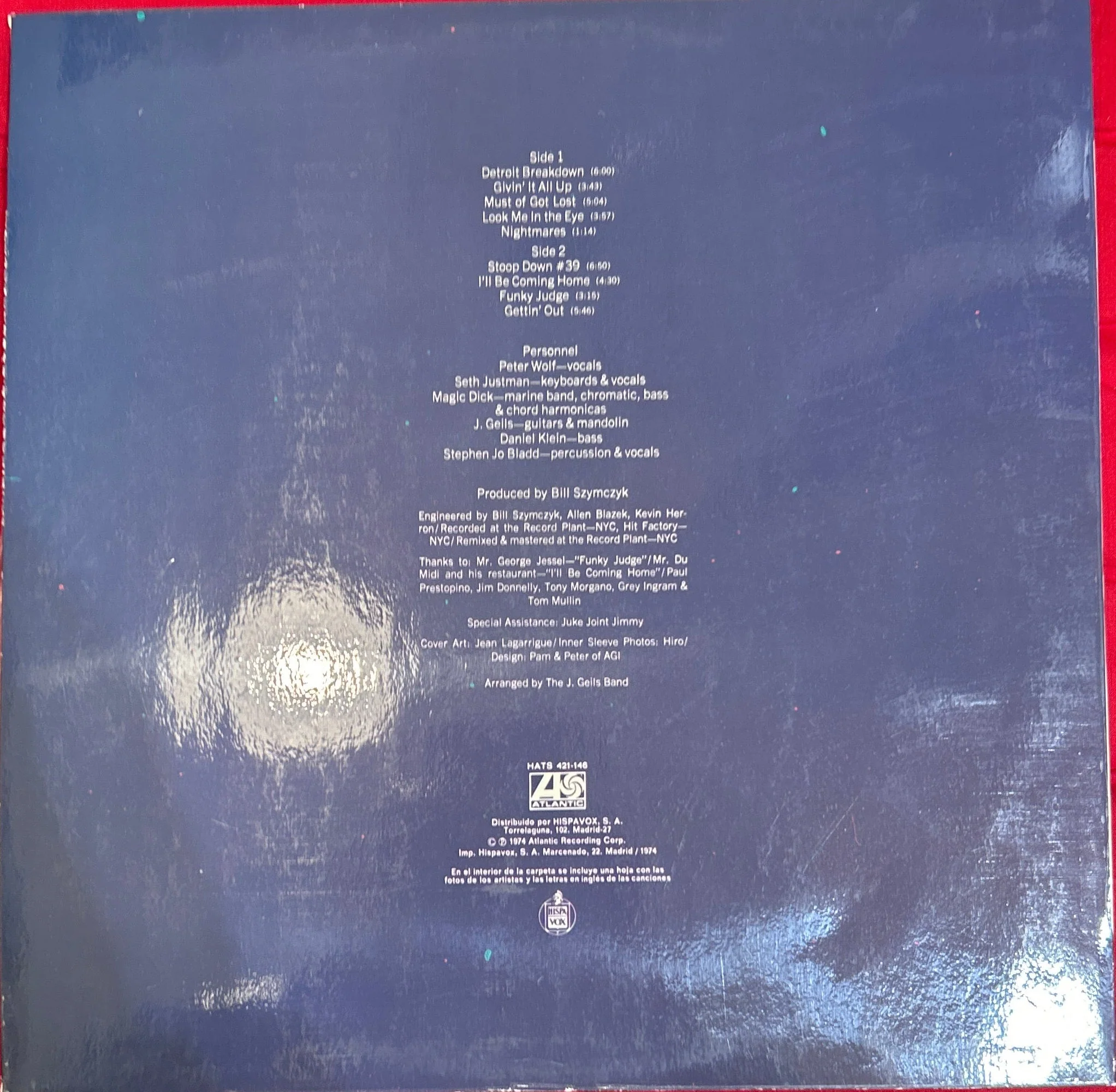 LP J. Geils Band ‎– Nightmares ...And Other Tales From The Vinyl Jungle 2ª mano - Image 2