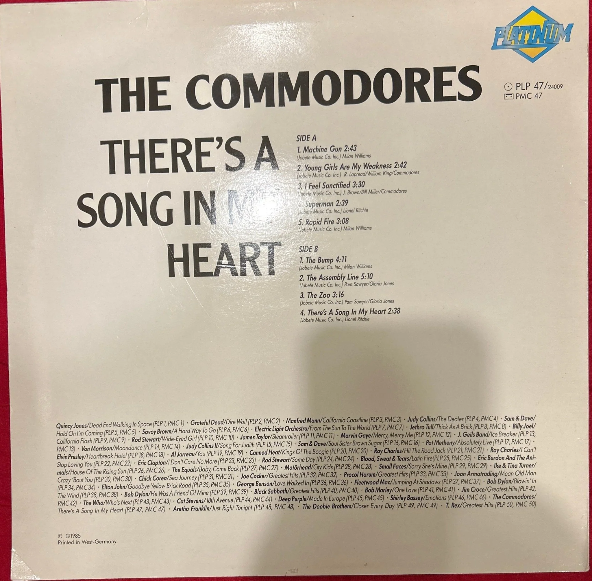 LP The Commodores ‎– There's A Song In My Heart Ed. Alemana 2ª mano - Image 2