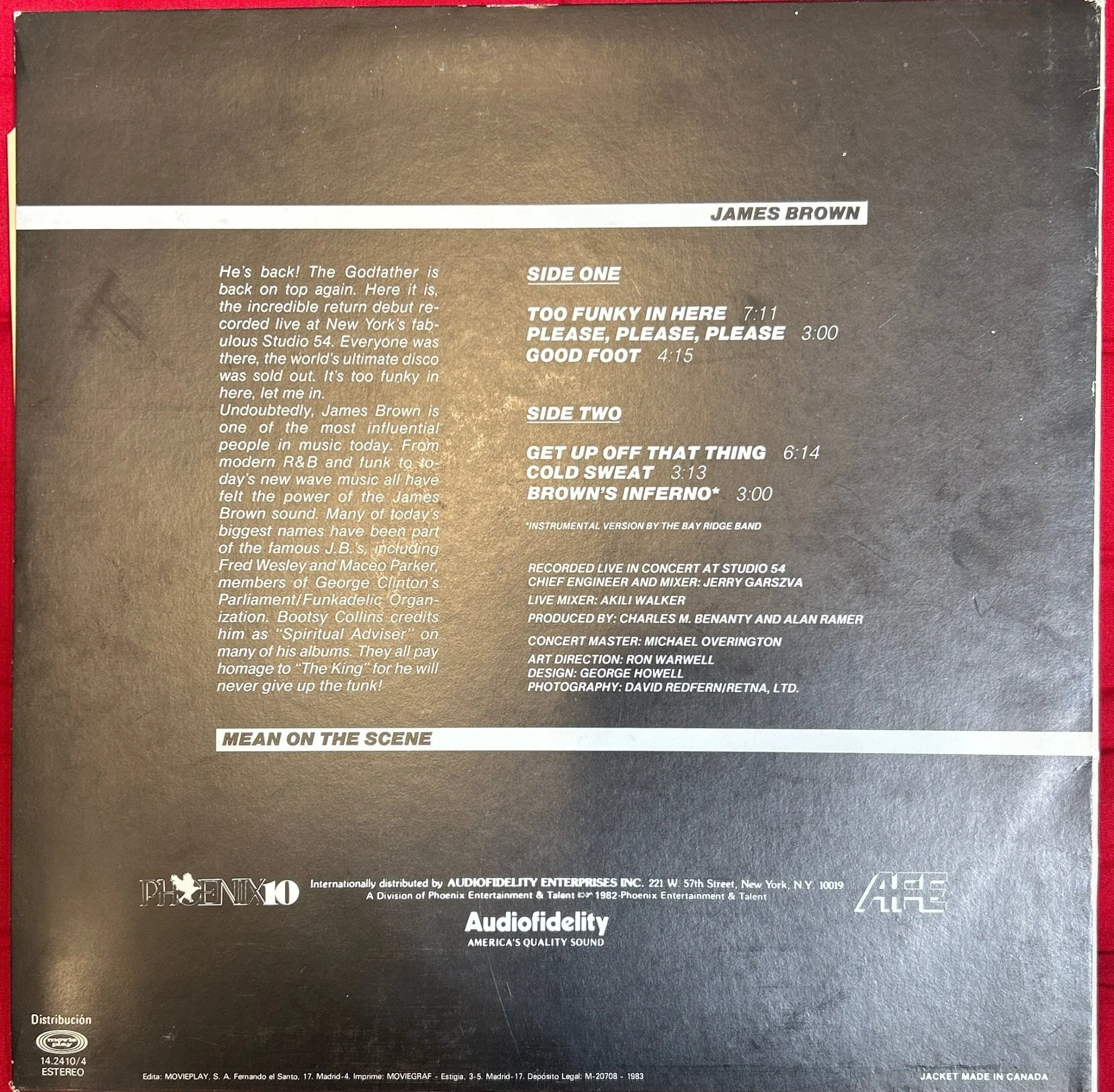 LP James Brown ‎– Mean On The Scene 2ª mano - Image 2
