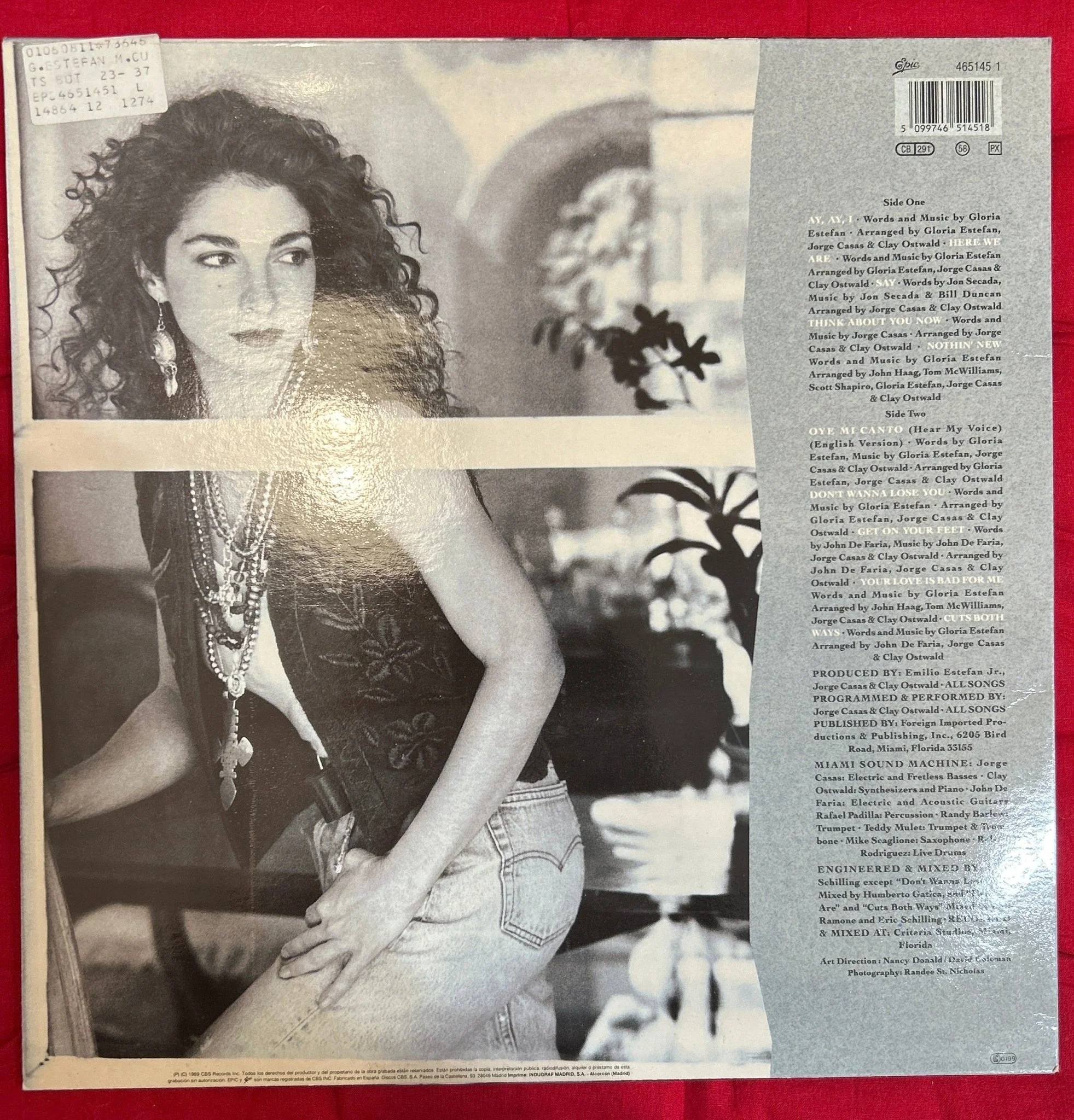 LP Gloria Estefan ‎– Cuts Both Ways 2ª Mano - Image 2