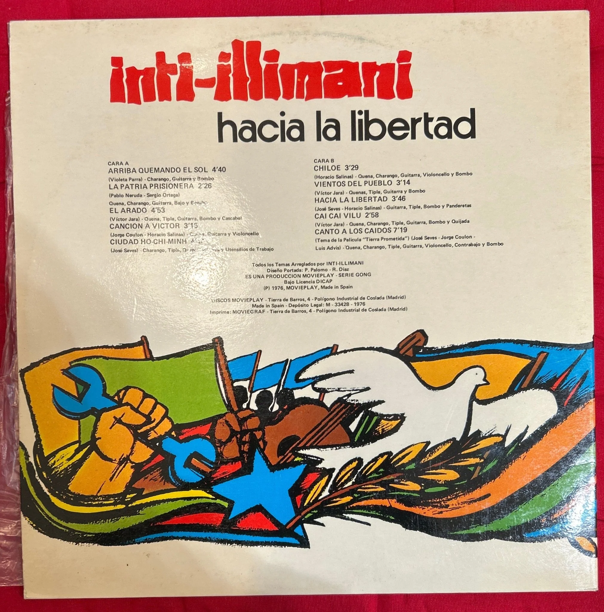 LP Inti-Illimani ‎– Hacia La Libertad 2ª Mano - Image 2
