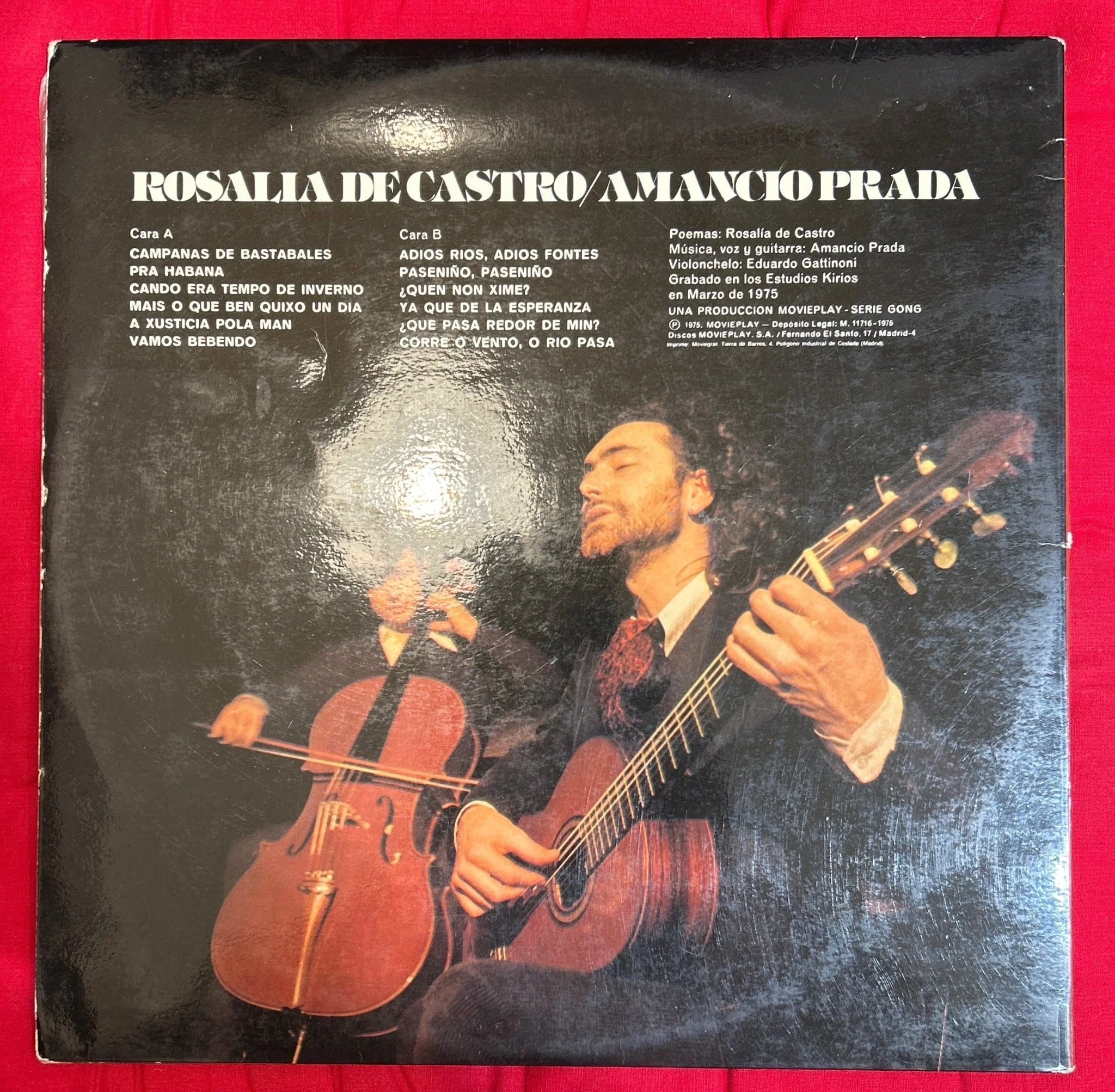 LP Amancio Prada ‎– Rosalía De Castro 2ª Mano - Image 2