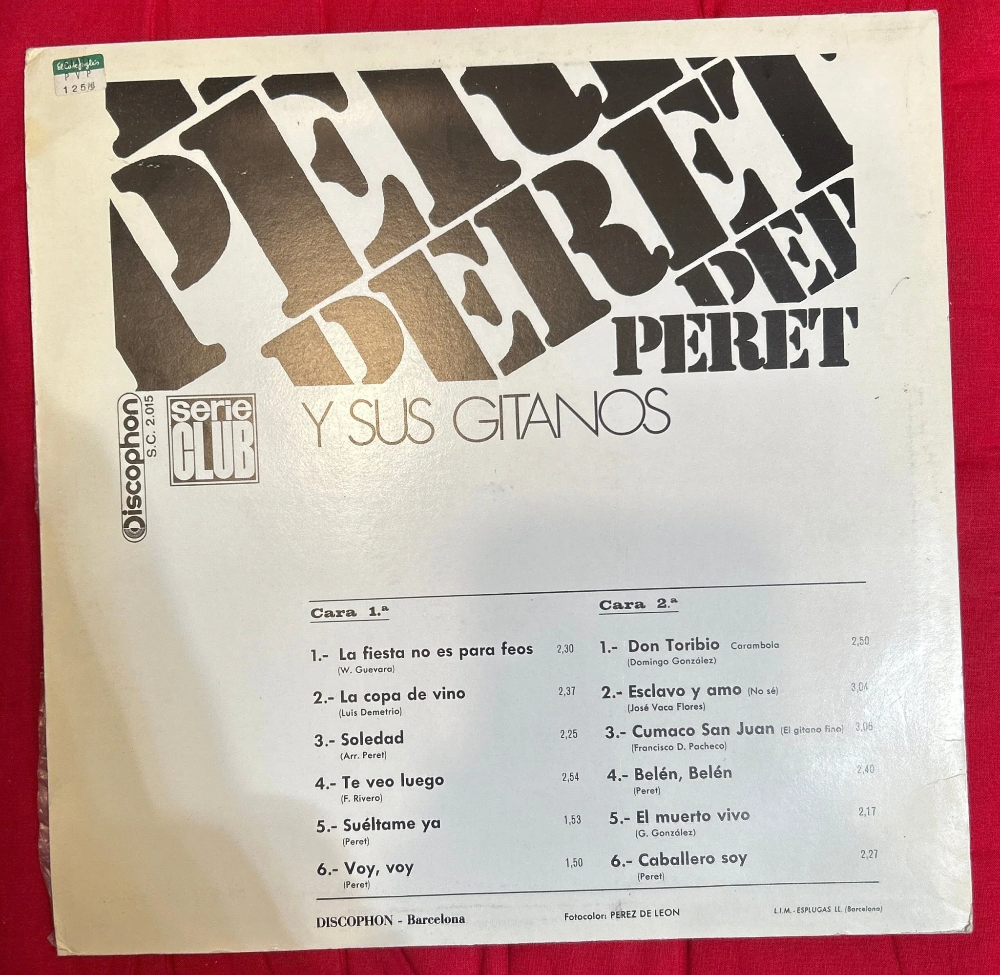 LP Peret ‎– Peret 2ª Mano (Producto exclusivo recogida en tienda) - Image 2