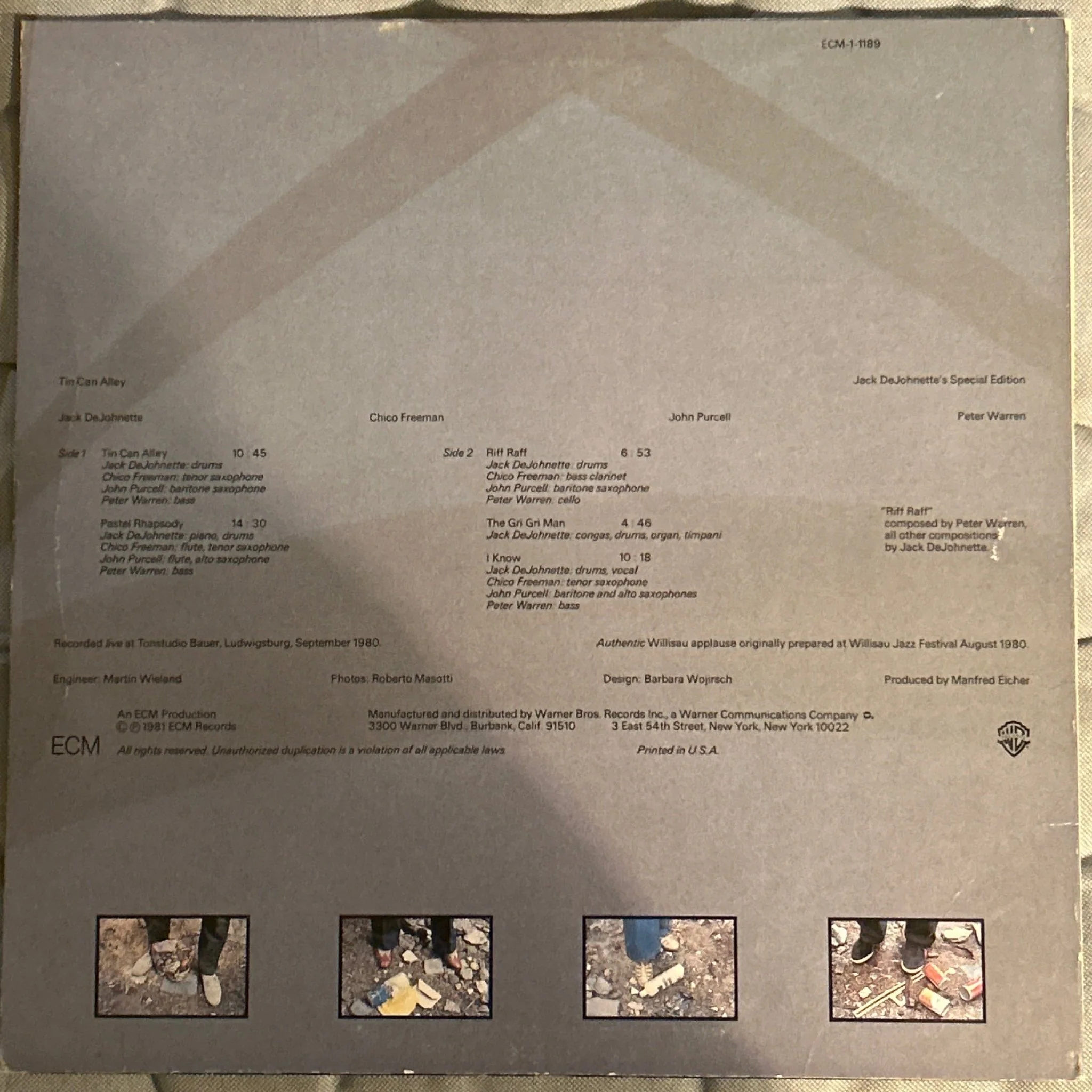 LP Jack DeJohnette's Special Edition ‎– Tin Can Alley Ed. Americana 2ª Mano - Image 2