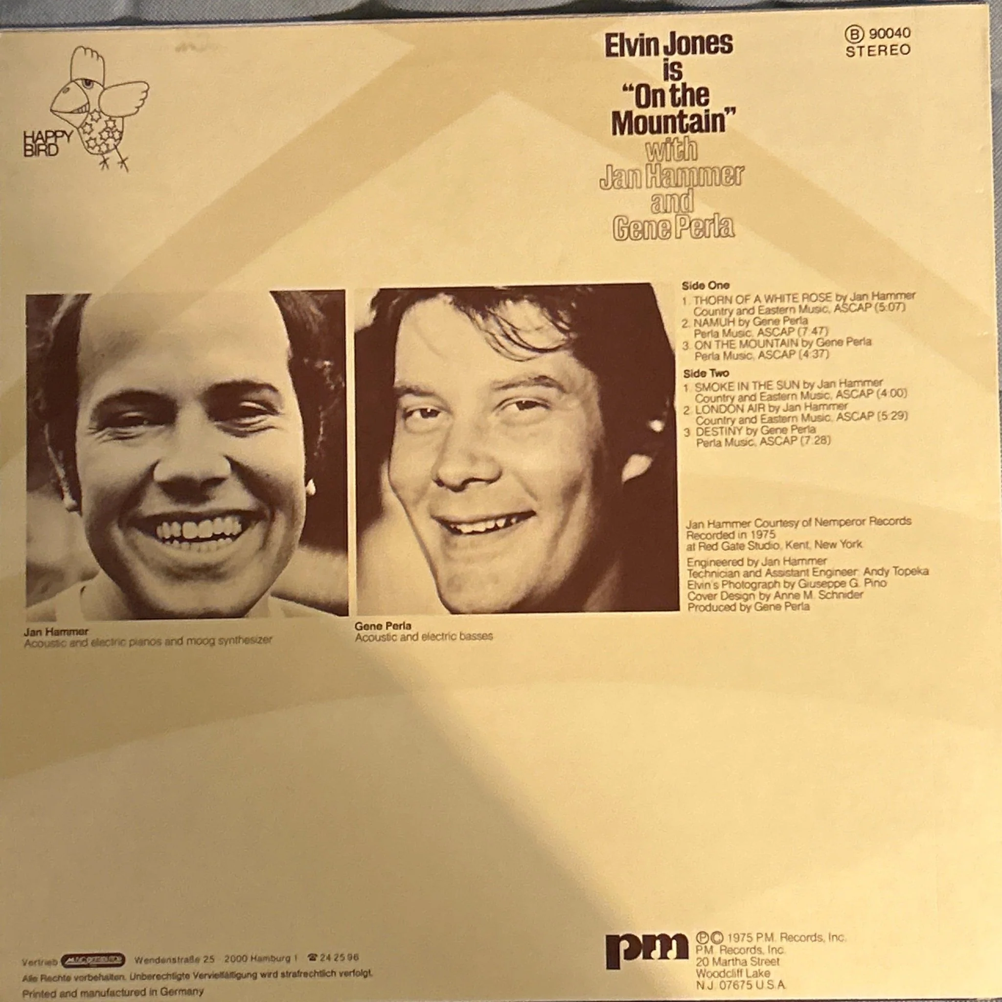 LP Elvin Jones With Jan Hammer And Gene Perla ‎– Elvin Jones Is 'On The Mountain' 2ª Mano - Image 2