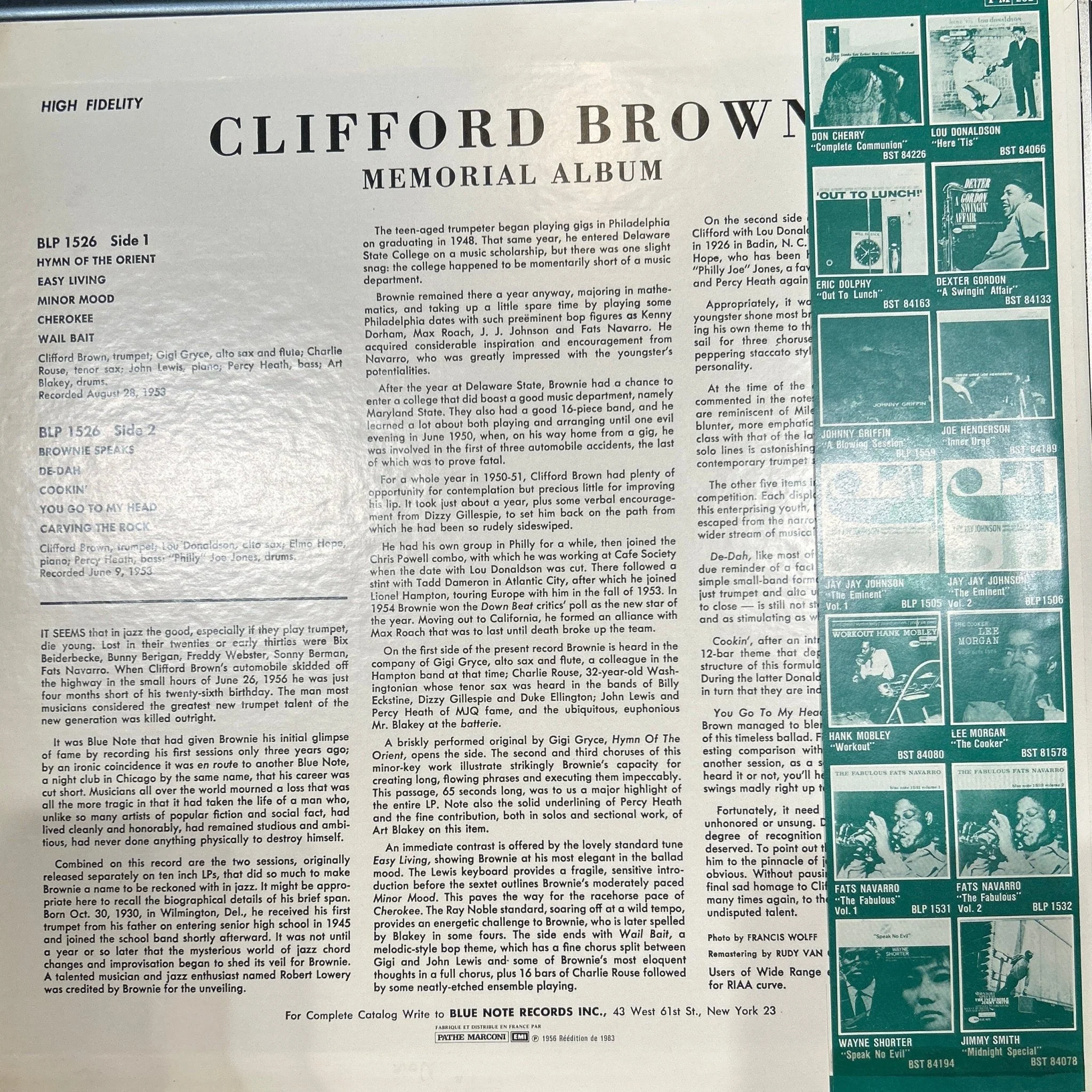 LP Clifford Brown ‎– Memorial Album Ed. Francesa 2ª Mano - Image 2