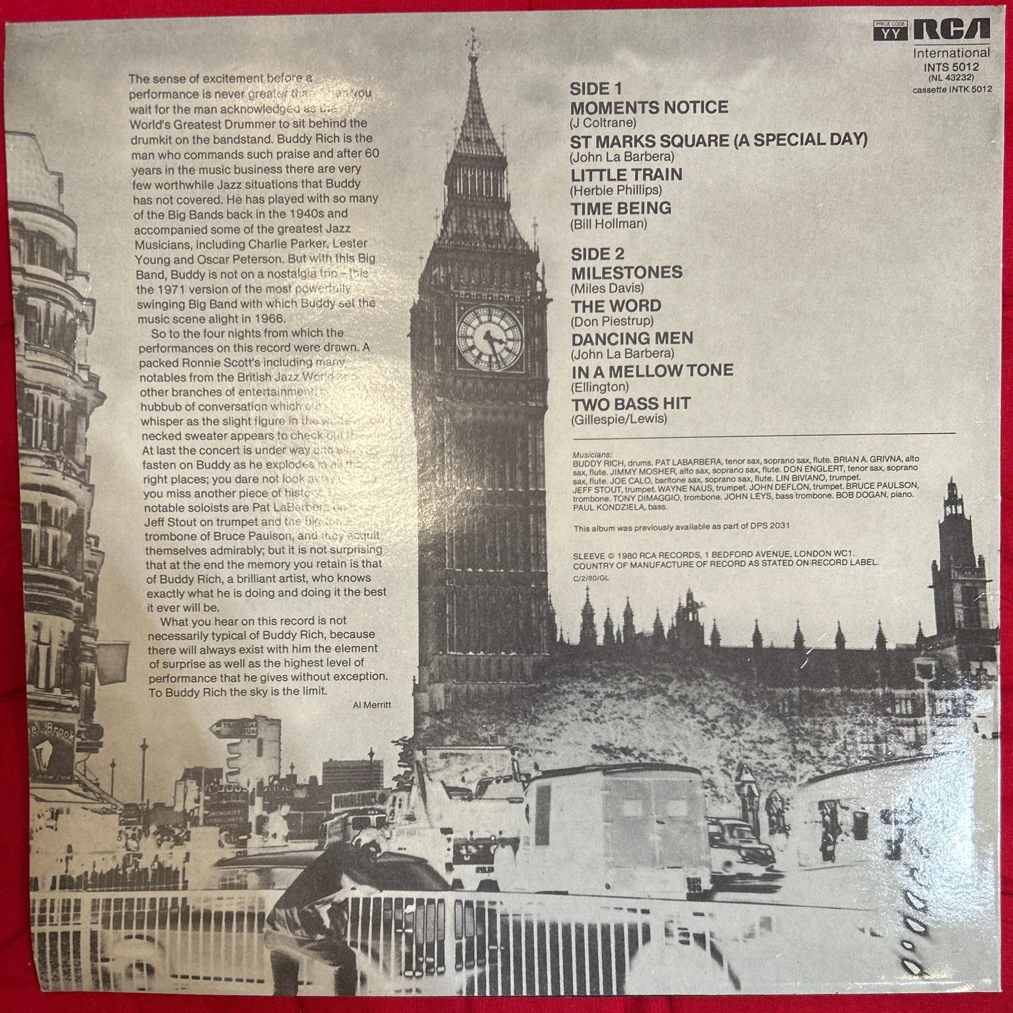 LP Buddy Rich ‎– At Ronnie Scotts 2ª Mano - Image 2