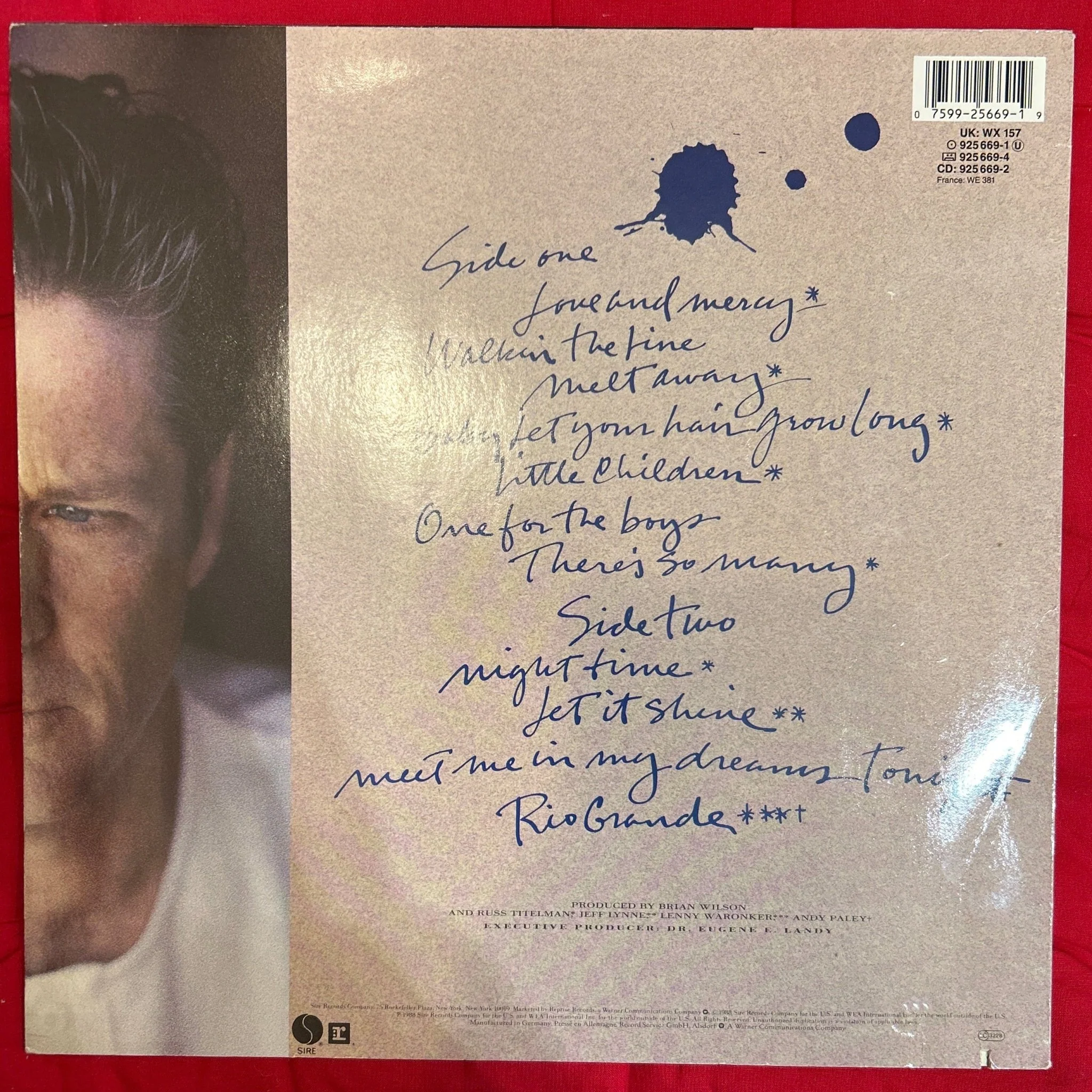 LP Brian Wilson ‎– Brian Wilson 2ª Mano - Image 2
