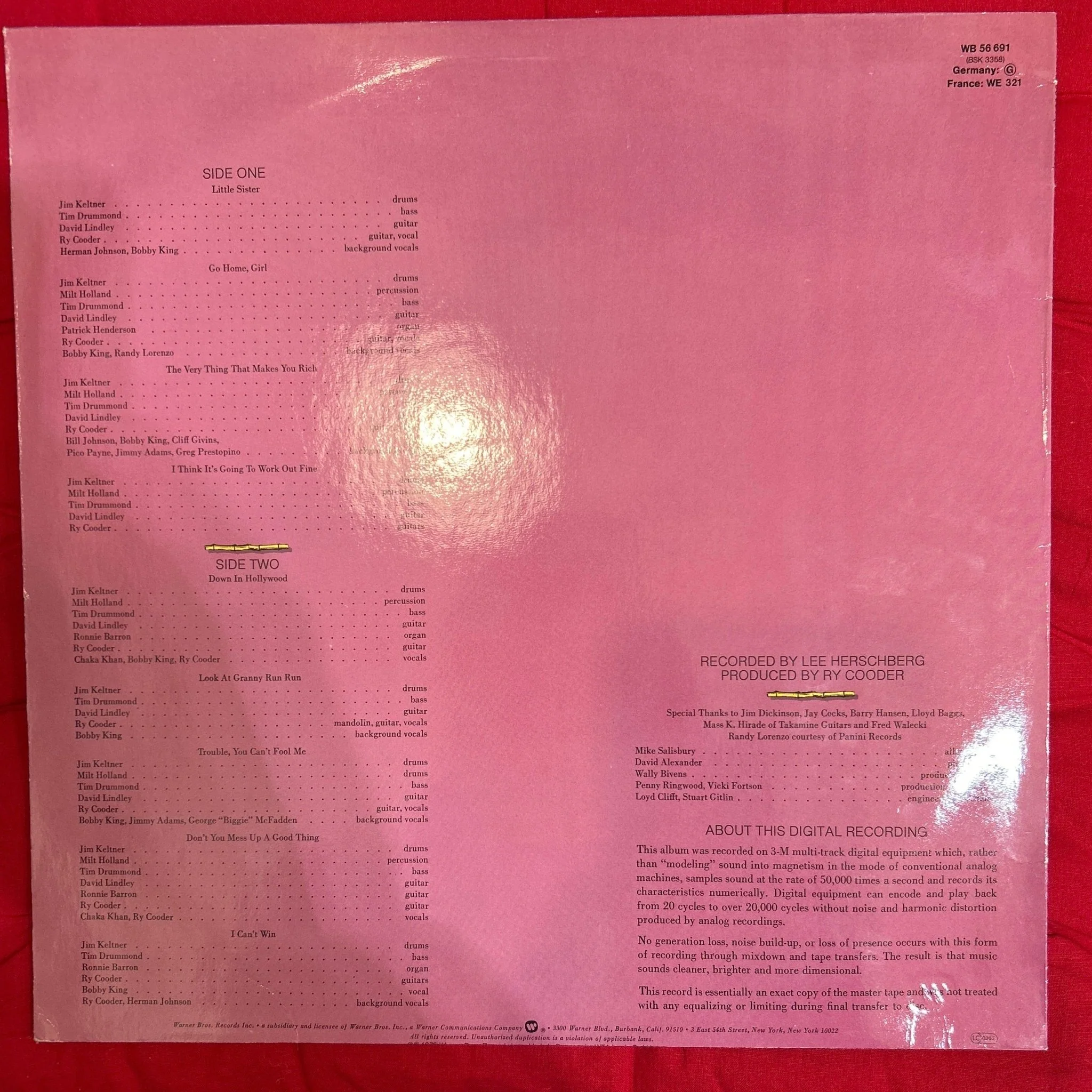 LP Ry Cooder ‎– Bop Till You Drop 2ª Mano - Image 2