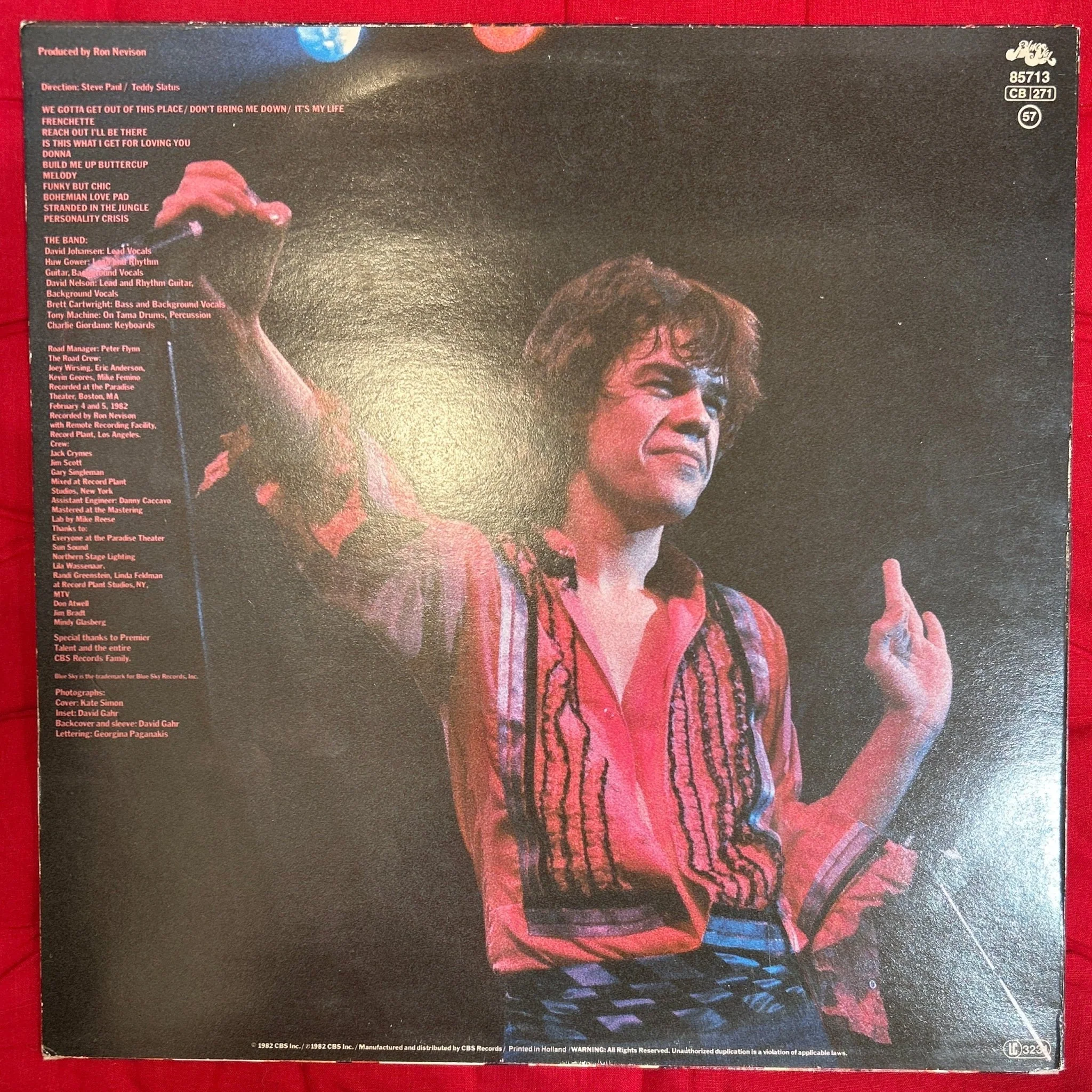 LP David Johansen ‎– Live It Up 2ª Mano - Image 2