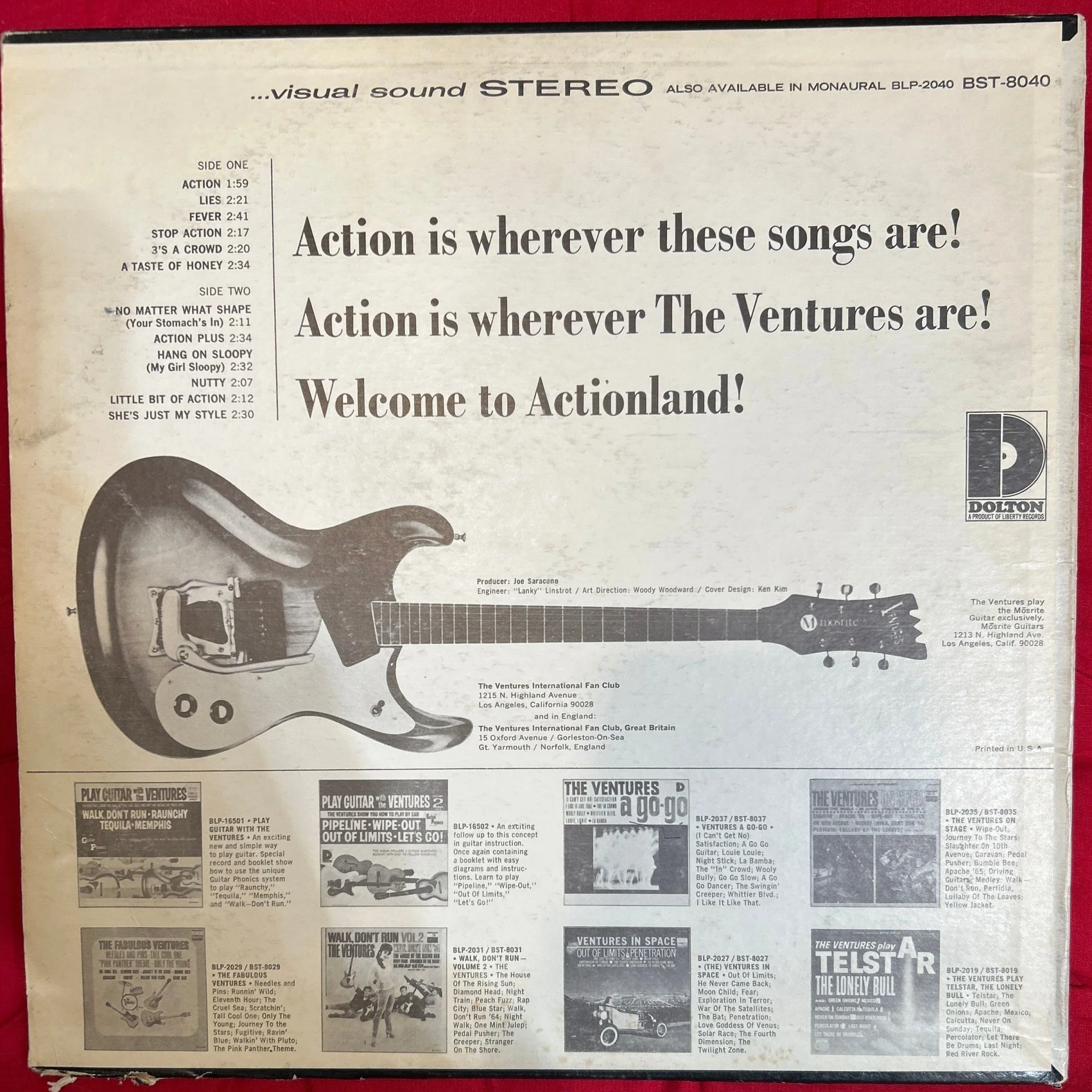 LP The Ventures ‎– Where The Action Is 2ª Mano - Image 2