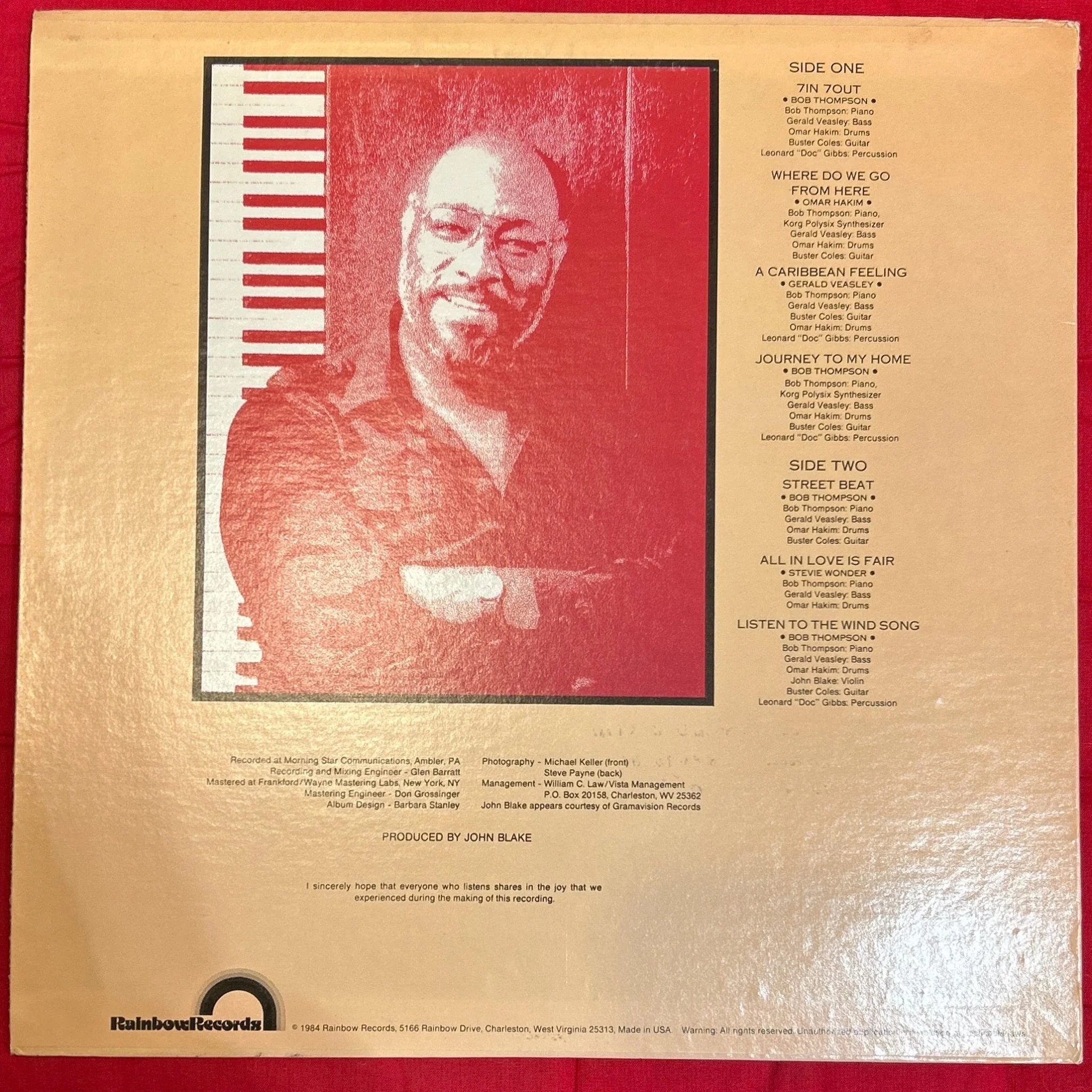 LP Bob Thompson  ‎– 7 In 7 Out 2ª Mano - Image 2