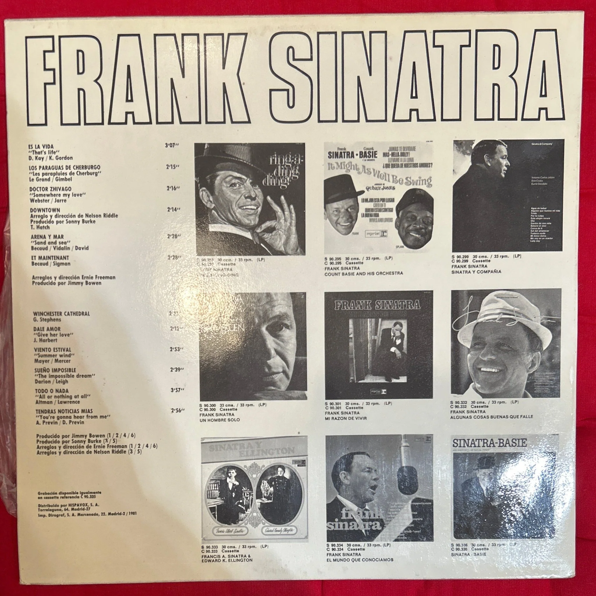 LP Frank Sinatra ‎– Es La Vida 2ª Mano - Image 2