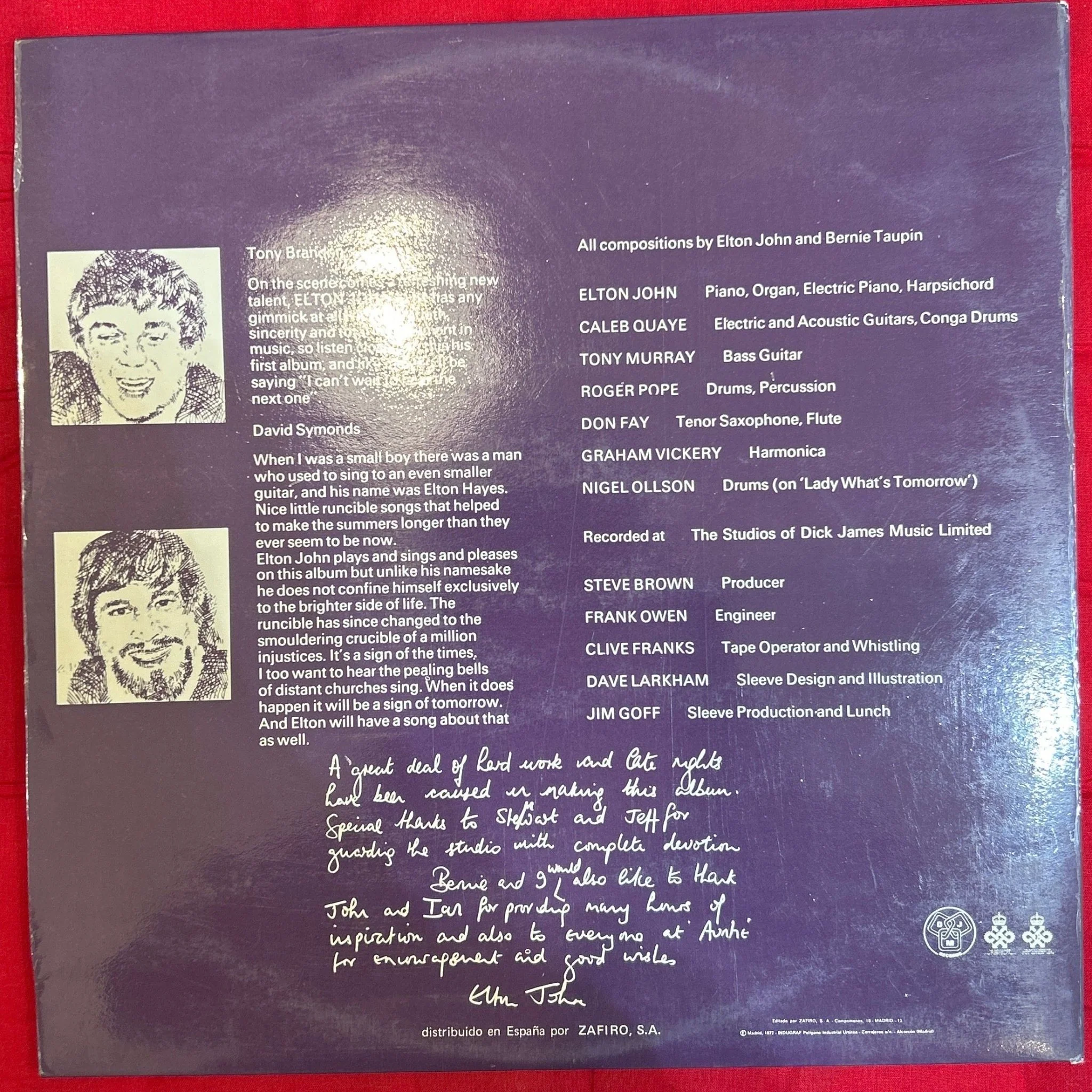 LP Elton John ‎– Empty Sky  2ª mano - Image 2