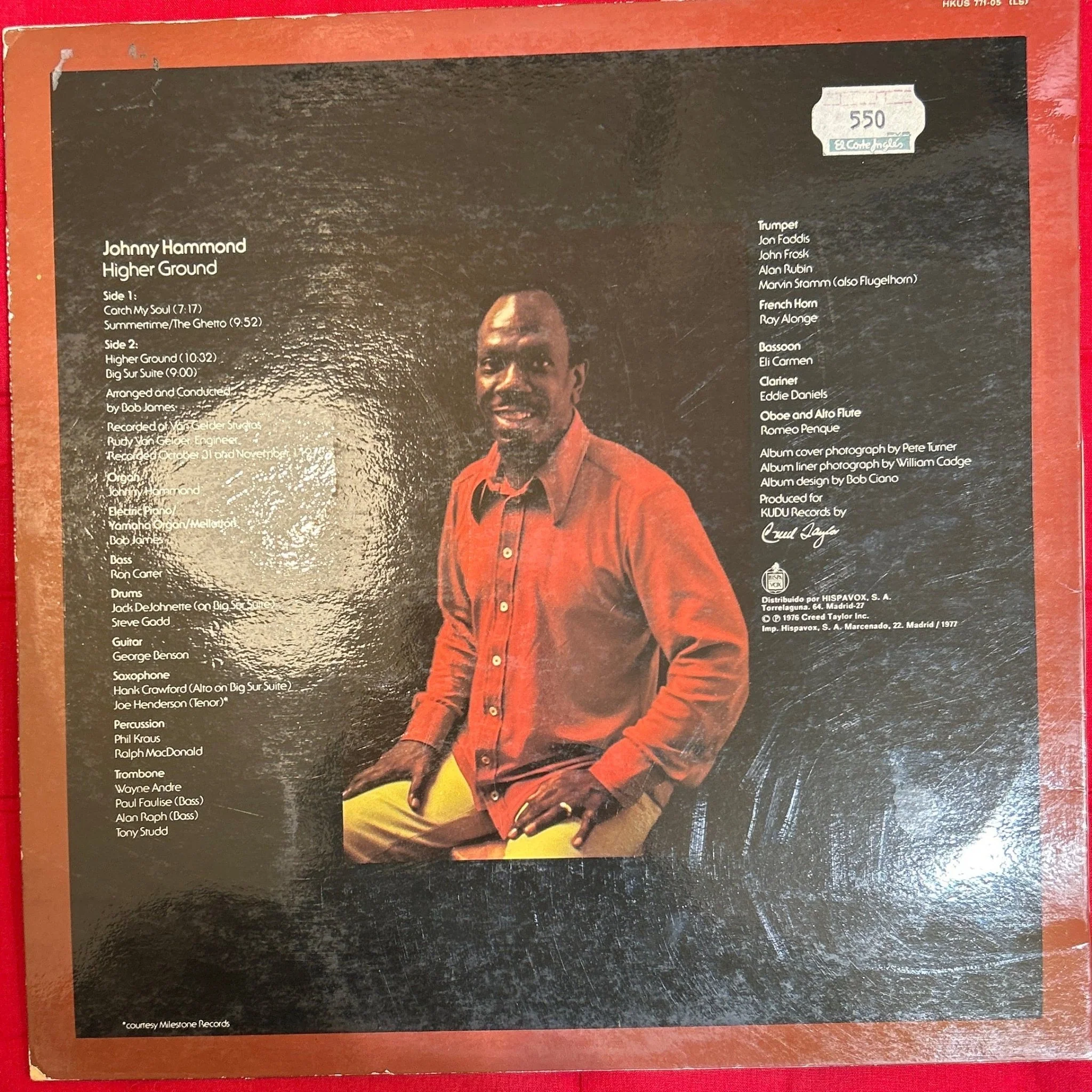 LP Johnny Hammond – Higher Ground 2ª Mano - Image 2