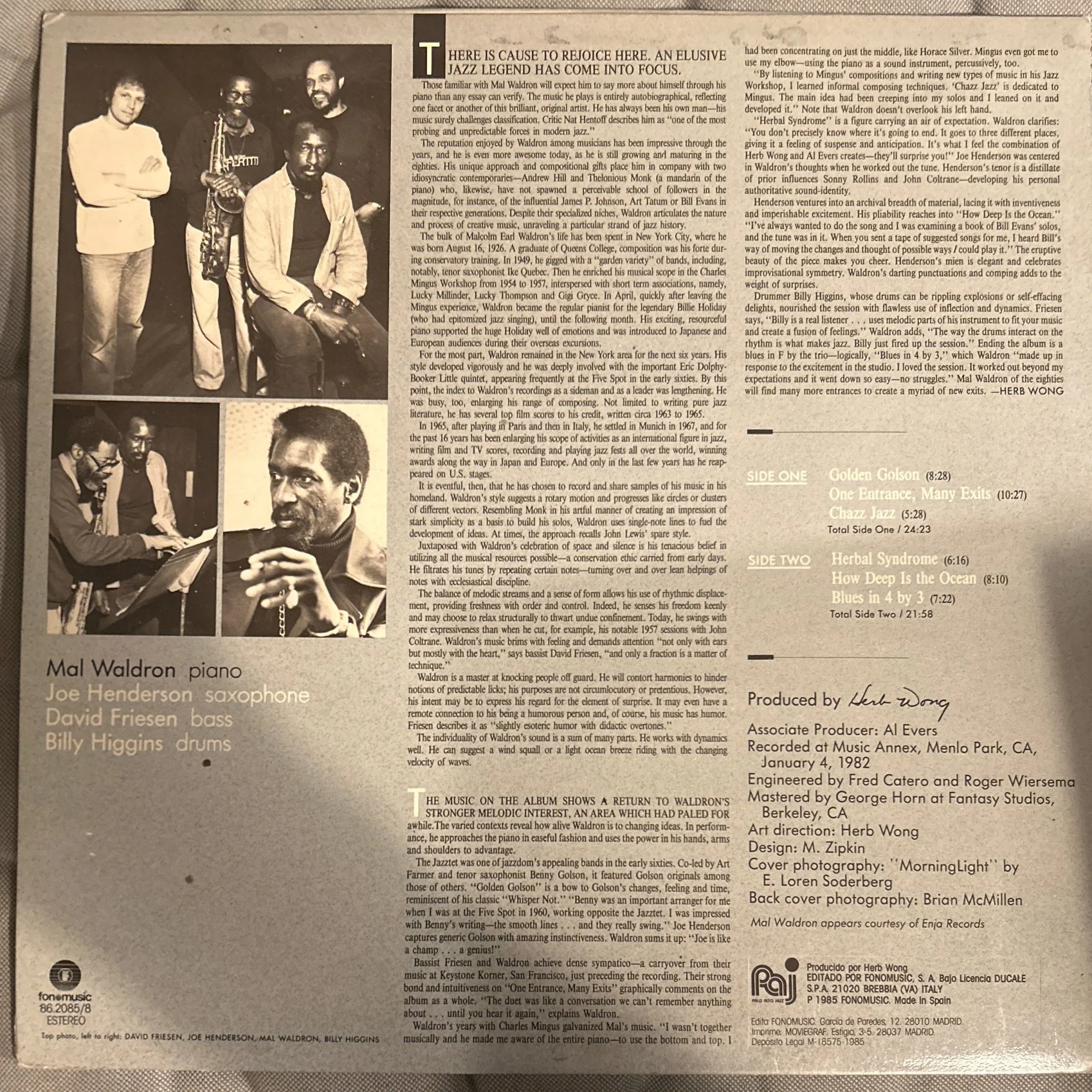 LP Mal Waldron – One Entrance, Many Exits 2ª Mano - Image 2