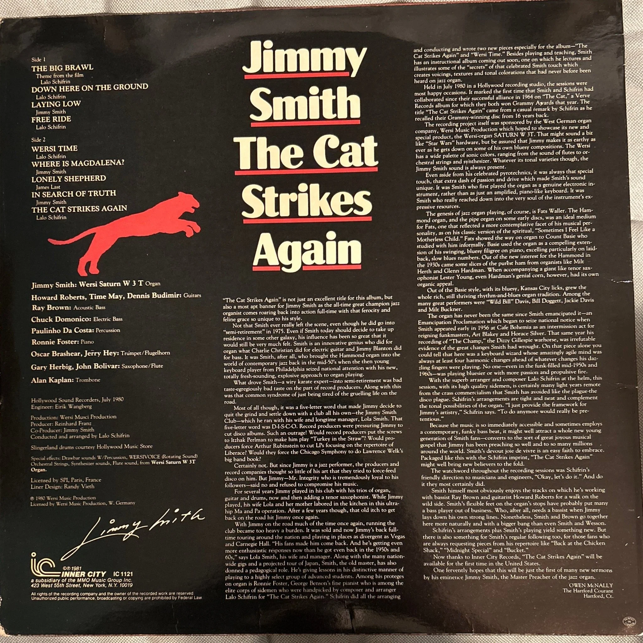 LP Jimmy Smith ‎– The Cat Strikes Again 2ª Mano - Image 2