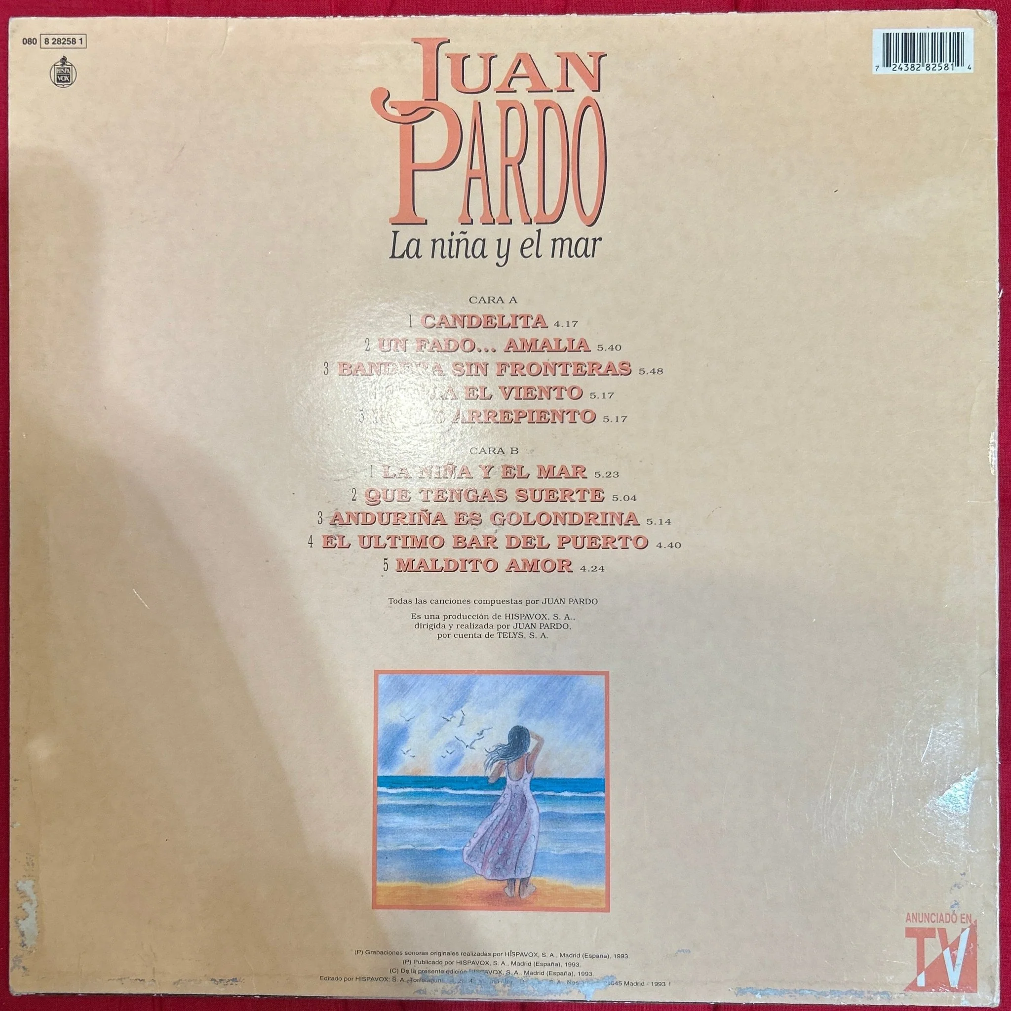 LP Juan Pardo ‎– La Niña Y El Mar 2ª mano - Image 2