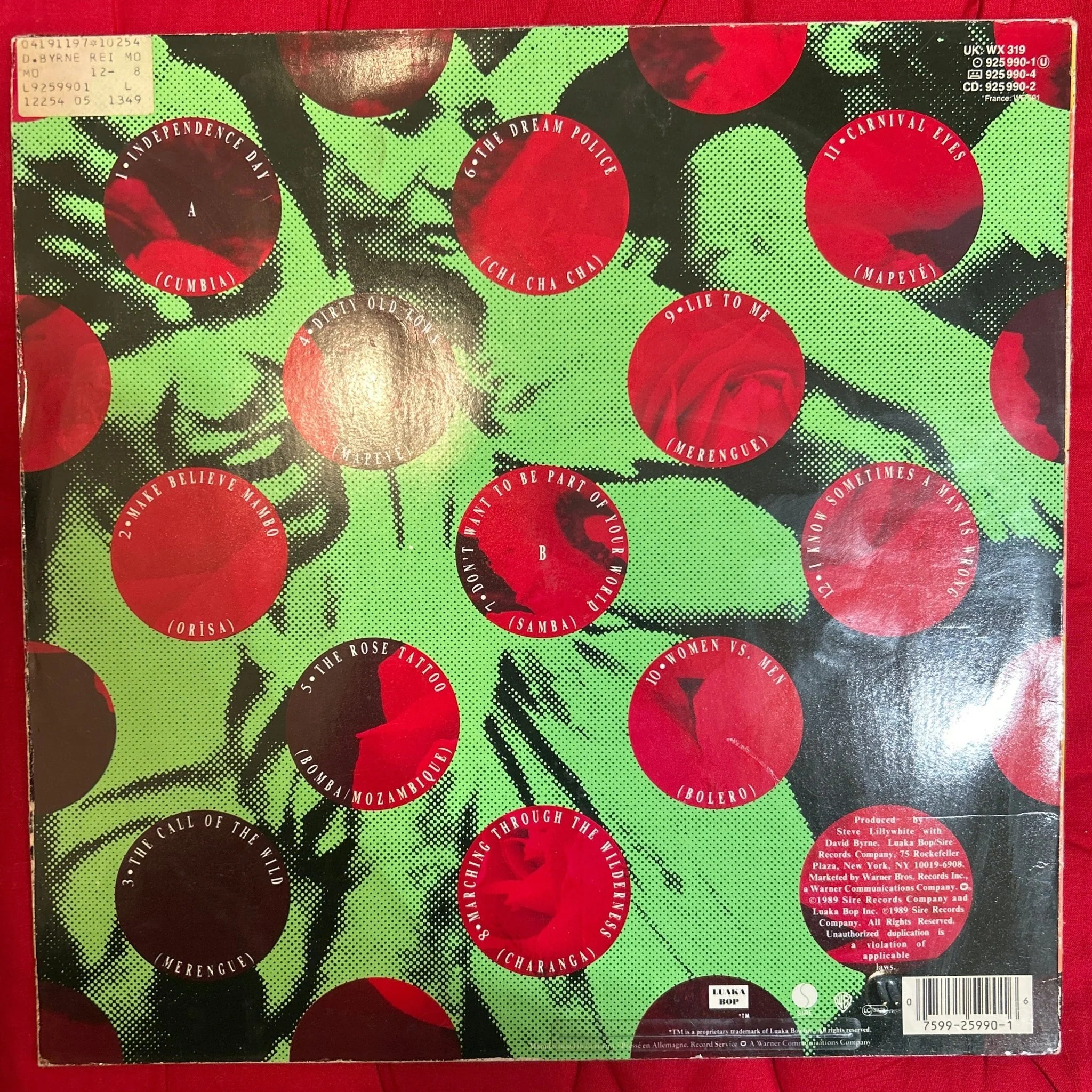 LP David Byrne ‎– Rei Momo 2ª Mano - Image 2