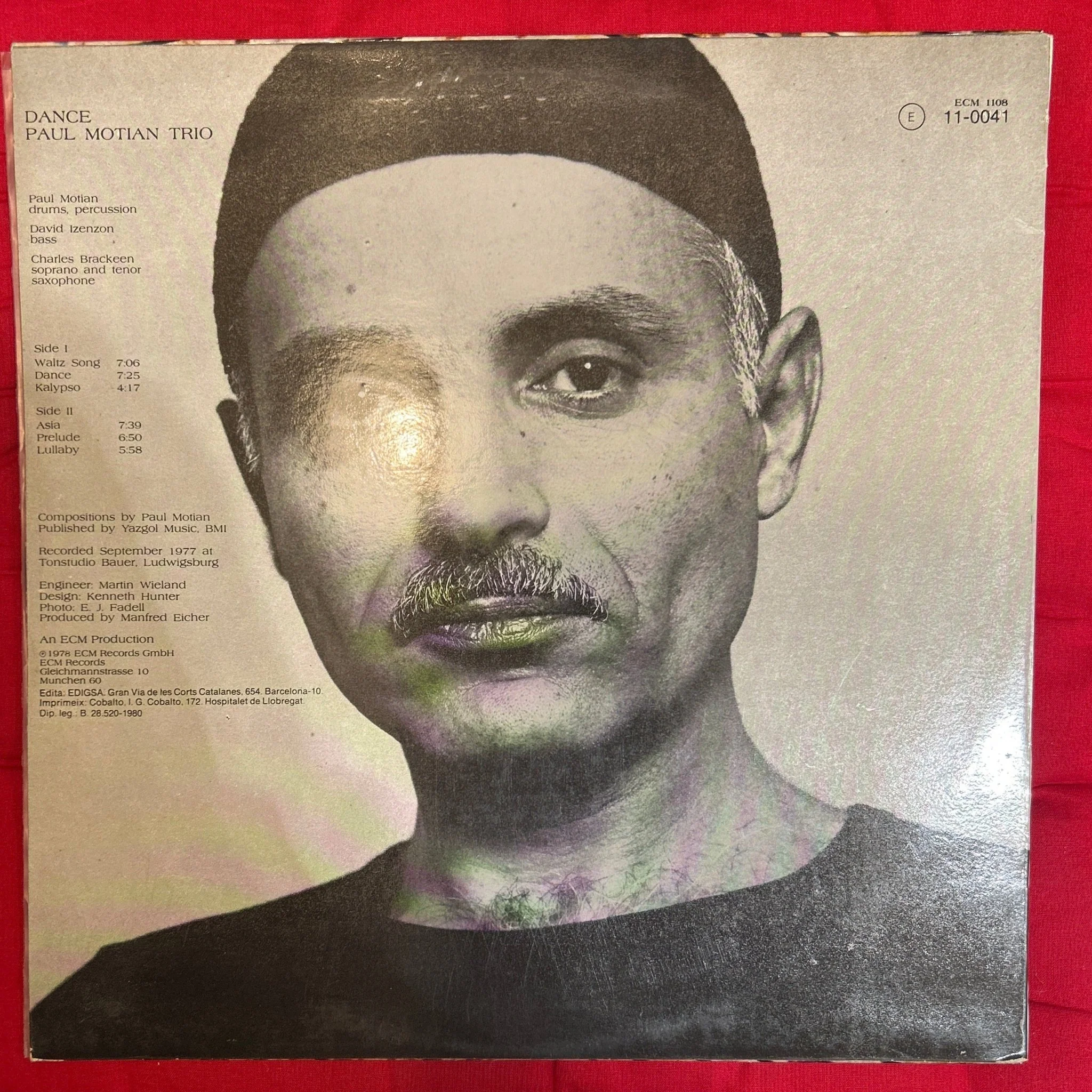 LP Paul Motian Trio ‎– Dance 2ª Mano - Image 2