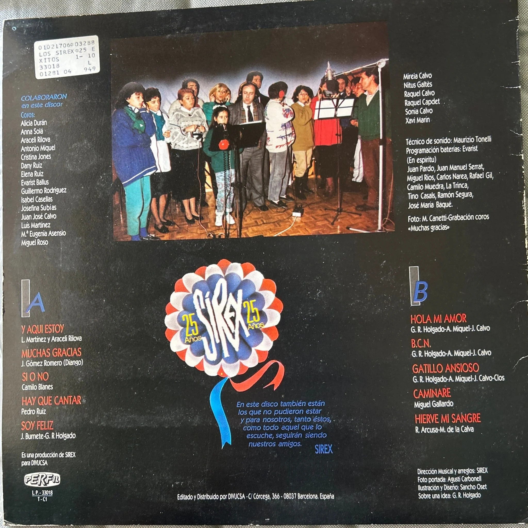 LP Los Sirex ‎– 25 Años De Éxitos 2ª Mano - Image 2