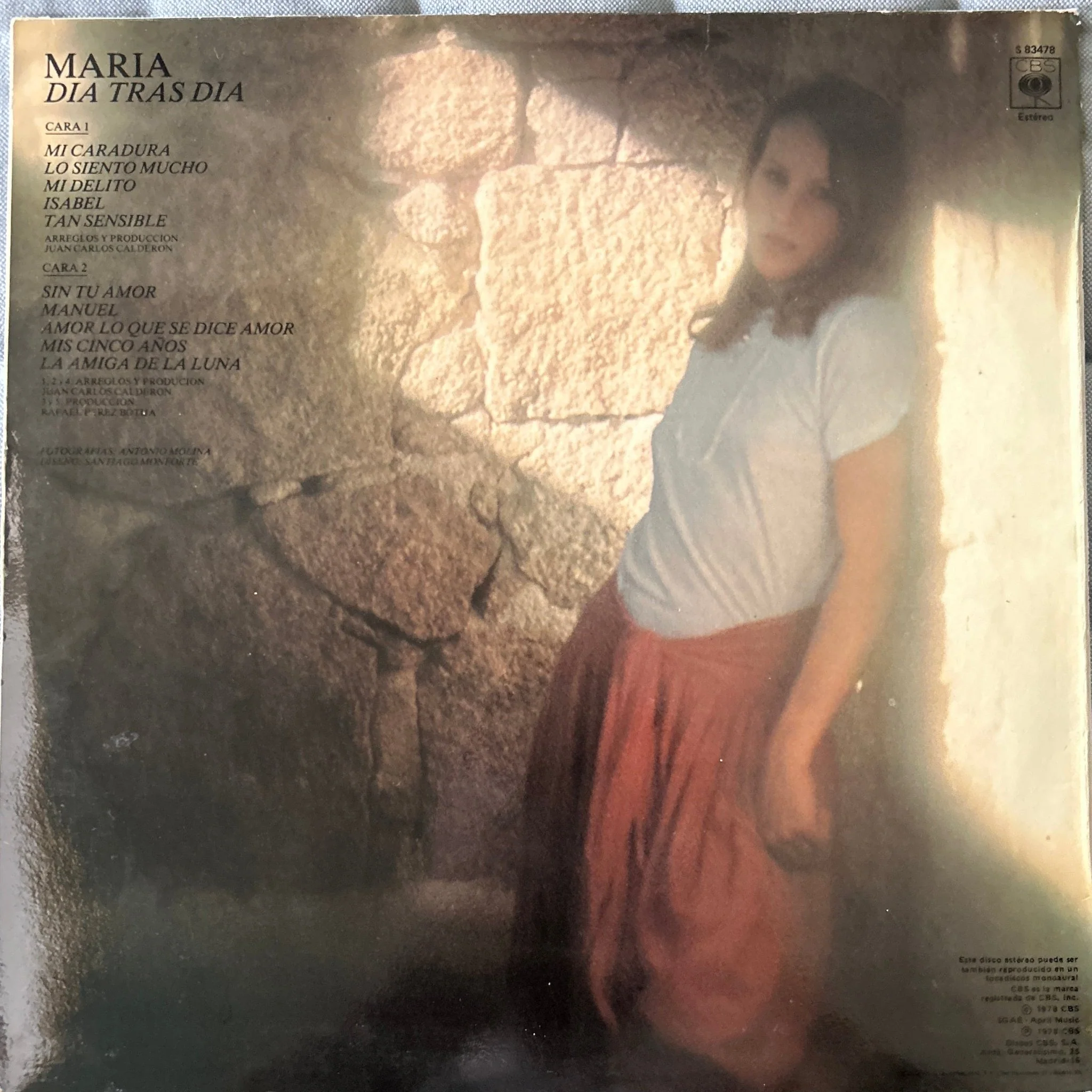 LP Maria ‎– Dia Tras Dia 2ª Mano - Image 2