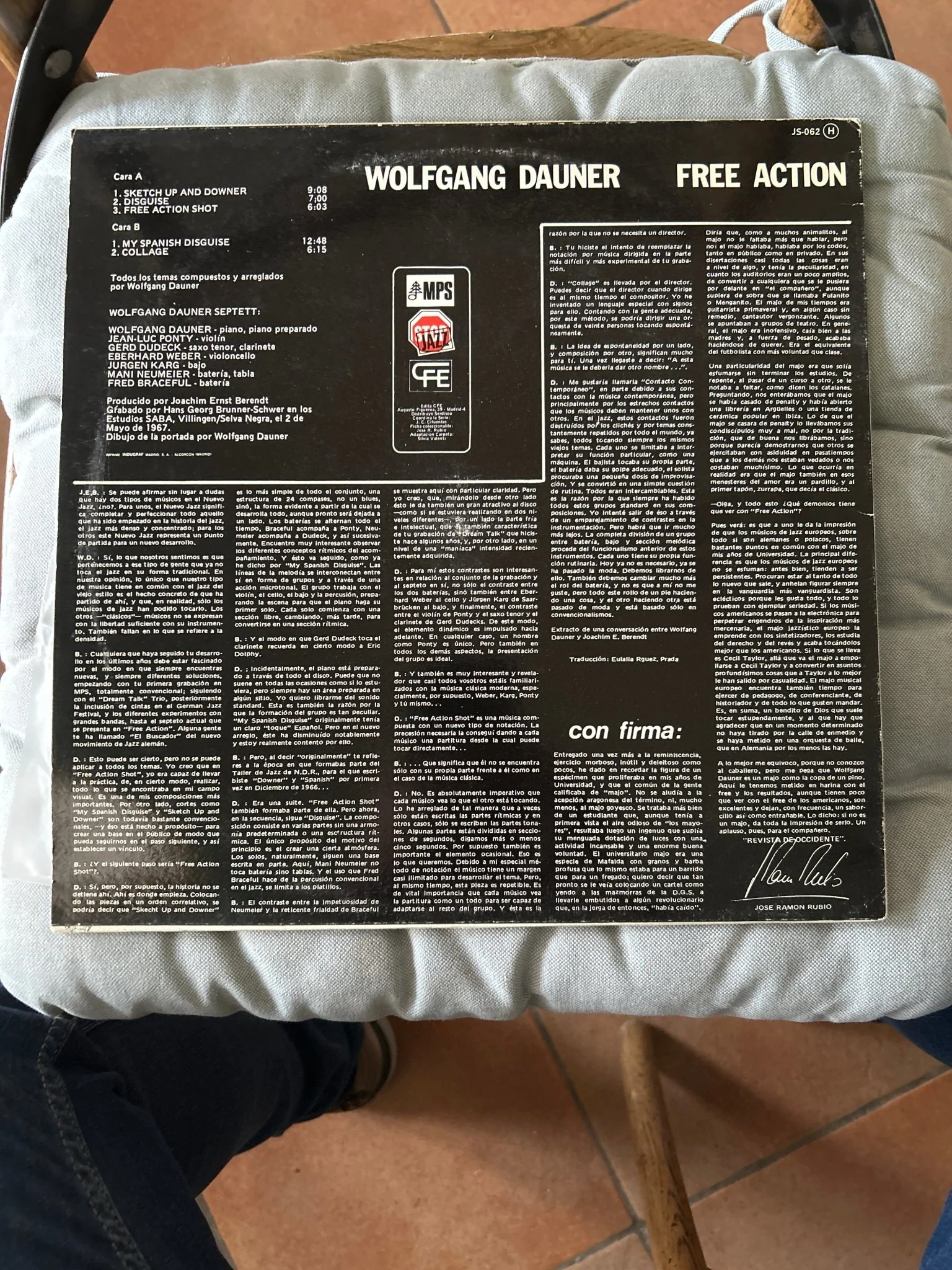 LP Wolfgang Dauner ‎– Free Action 2ª Mano - Image 2