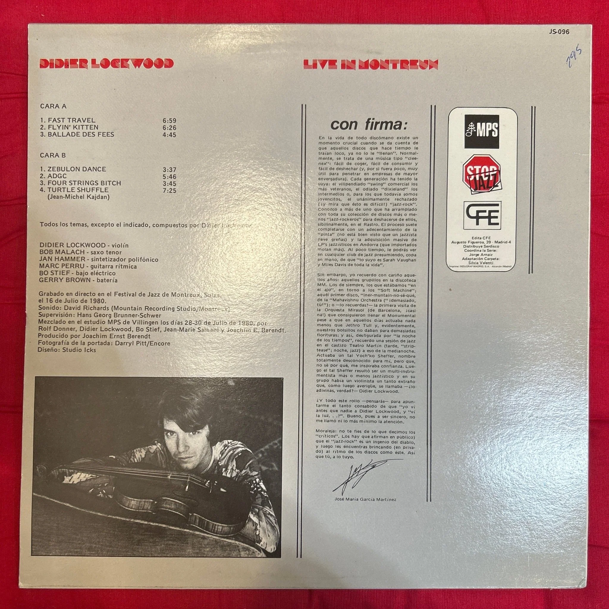 LP Didier Lockwood ‎– Live In Montreux 2ª Mano - Image 2