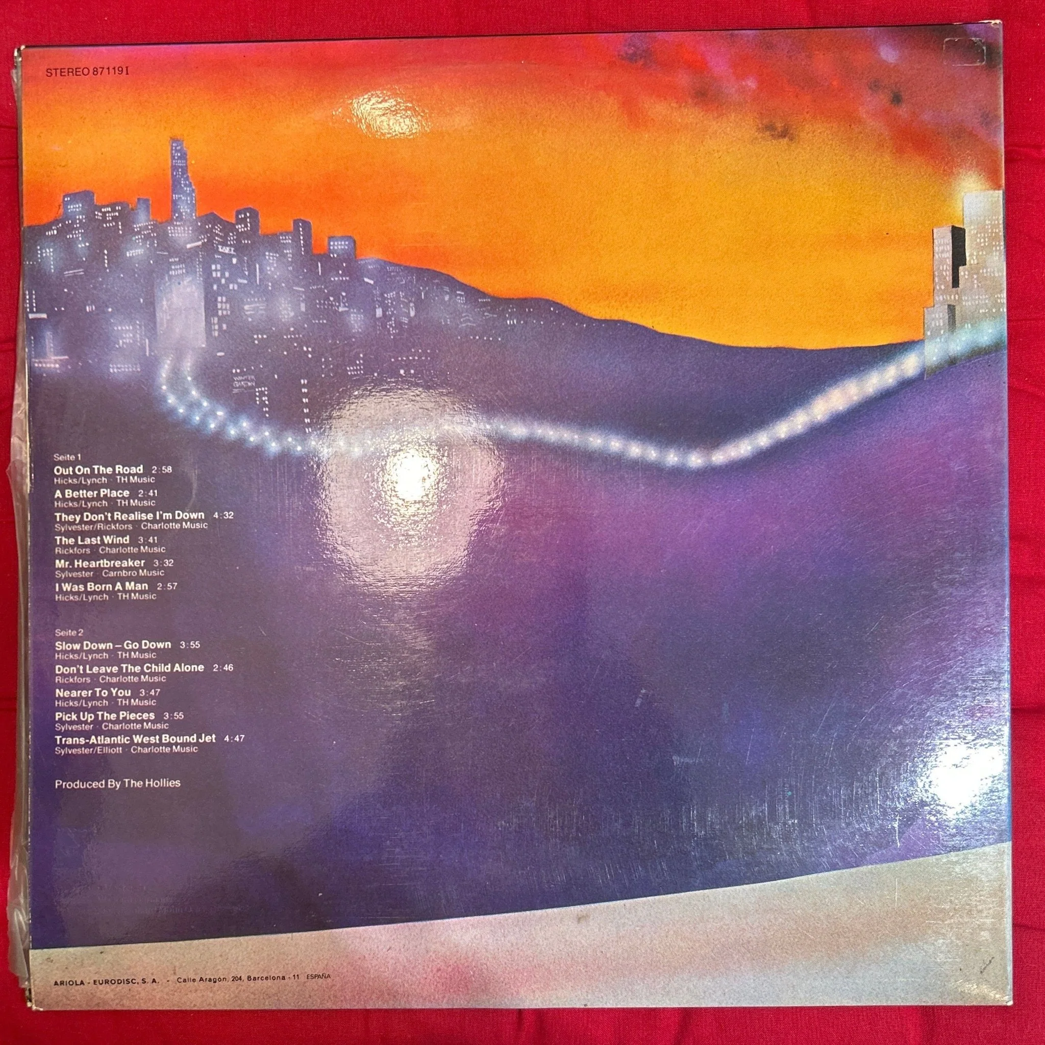 LP The Hollies ‎– Out On The Road 2ª Mano - Image 2