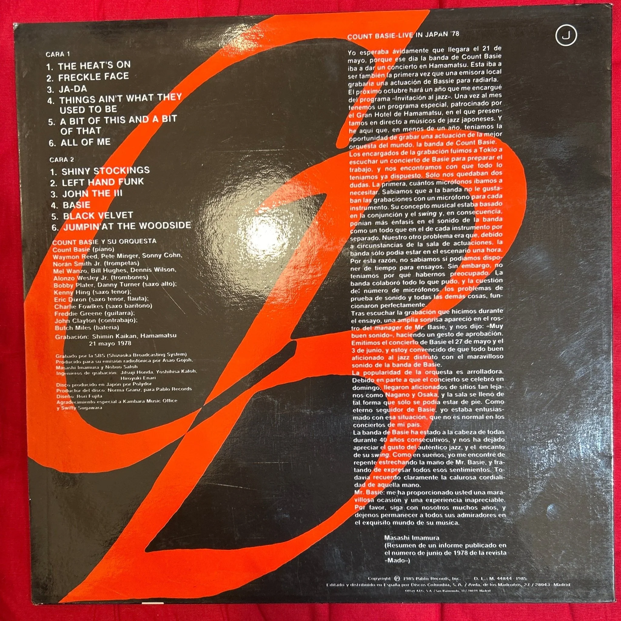 LP Count Basie ‎– Live In Japan '78 2ª Mano - Image 2