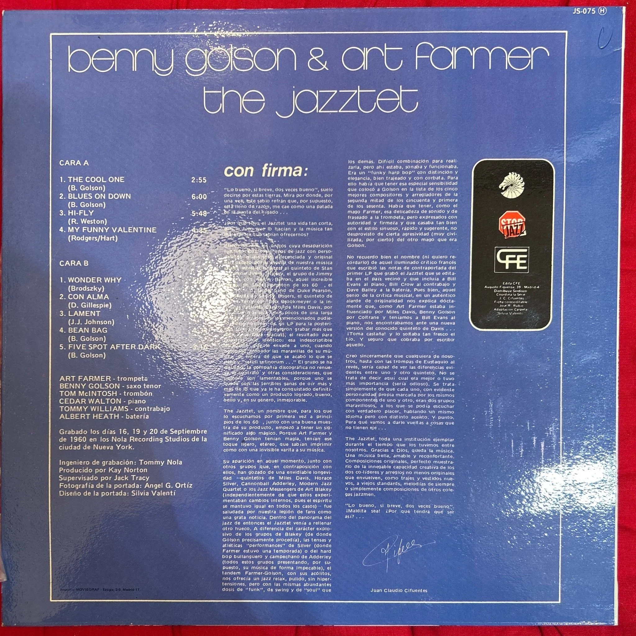 LP Benny Golson & Art Farmer / The Jazztet – Big City Sounds  2ª Mano - Image 2