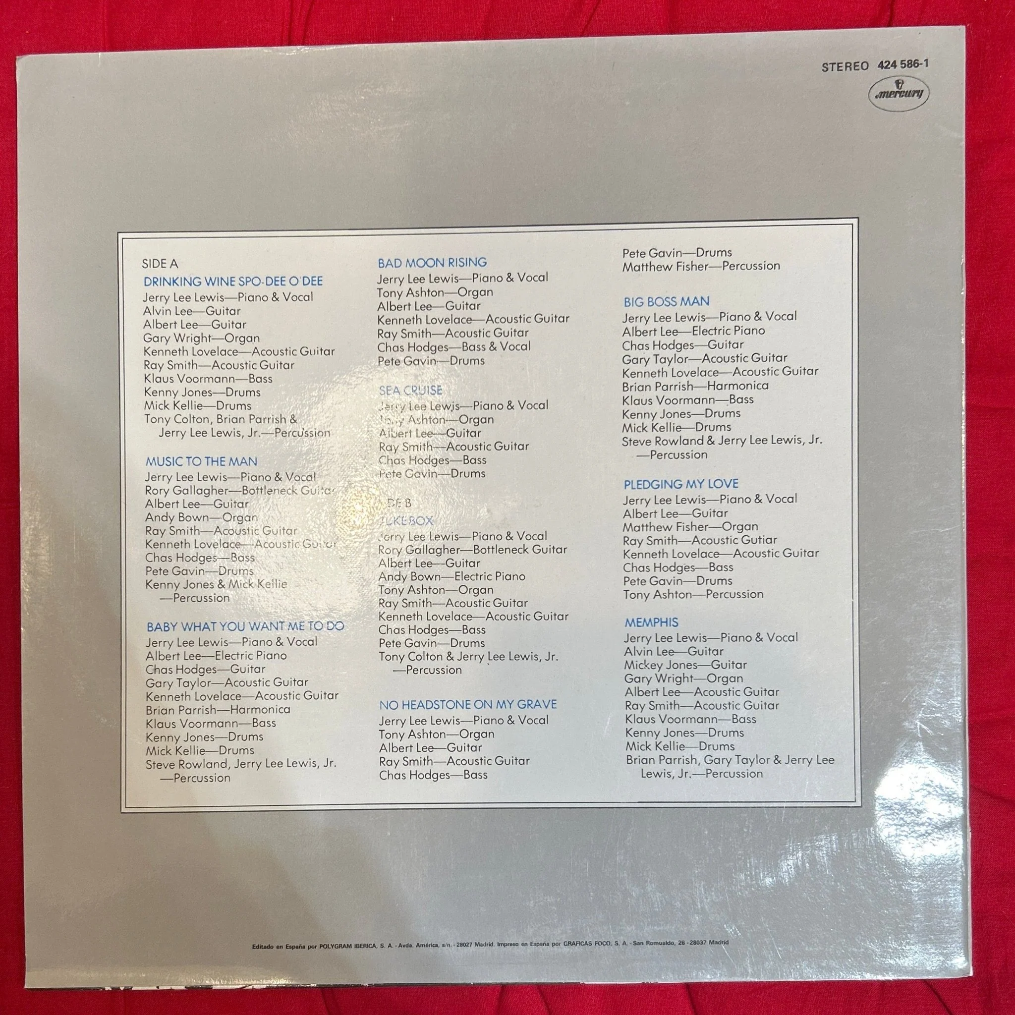 LP Jerry Lee Lewis ‎– The Session (Parte I) 2ª Mano - Image 2