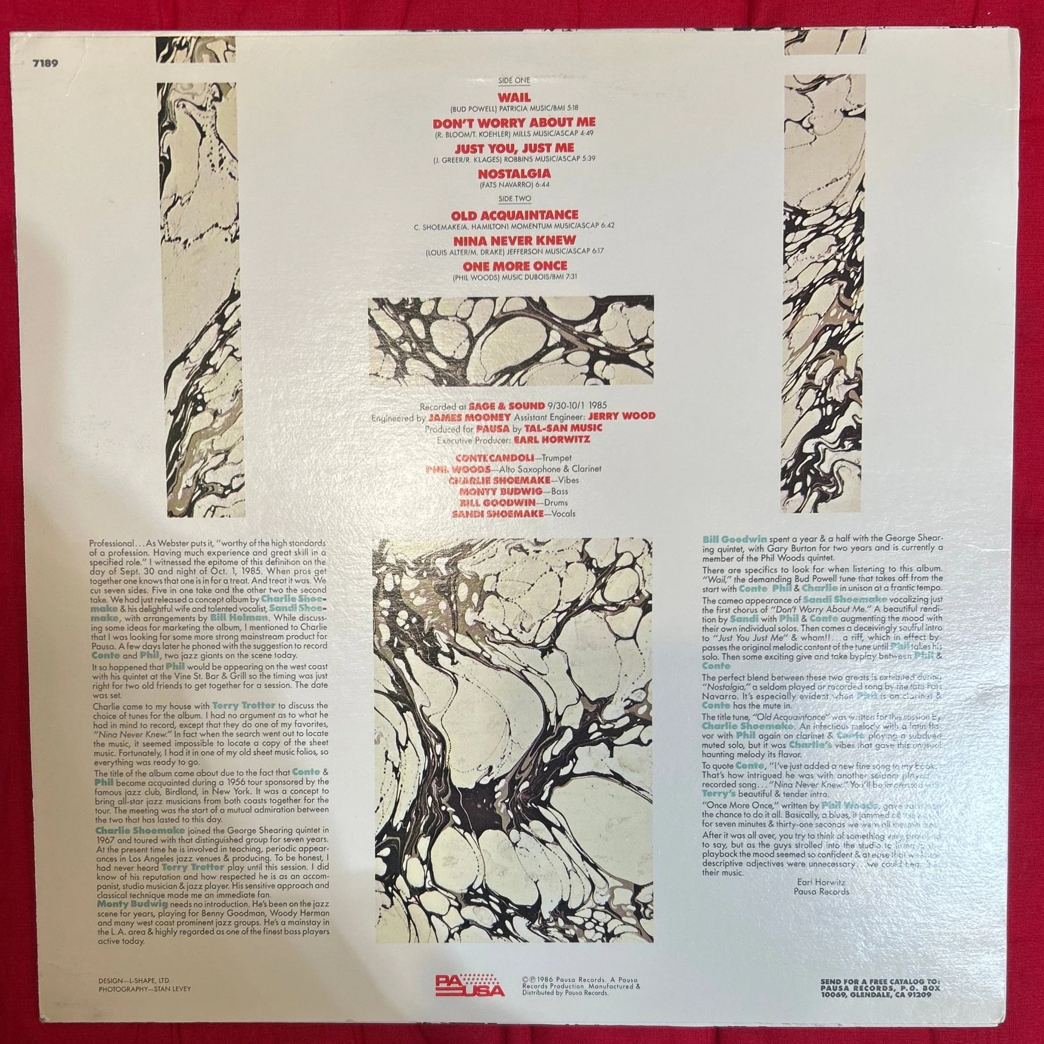 LP Conte Candoli With Phil Woods ‎– Old Acquaintance 2ª Mano - Image 2