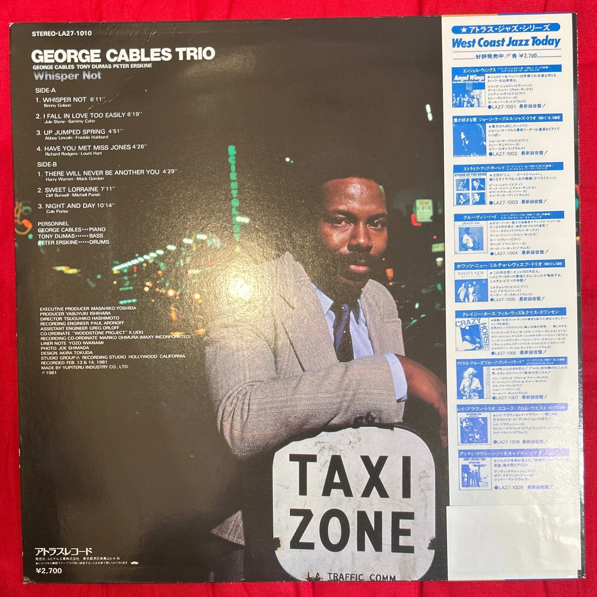 LP George Cables Trio ‎– Whisper Not Ed. Japonesa 2ª Mano - Image 2