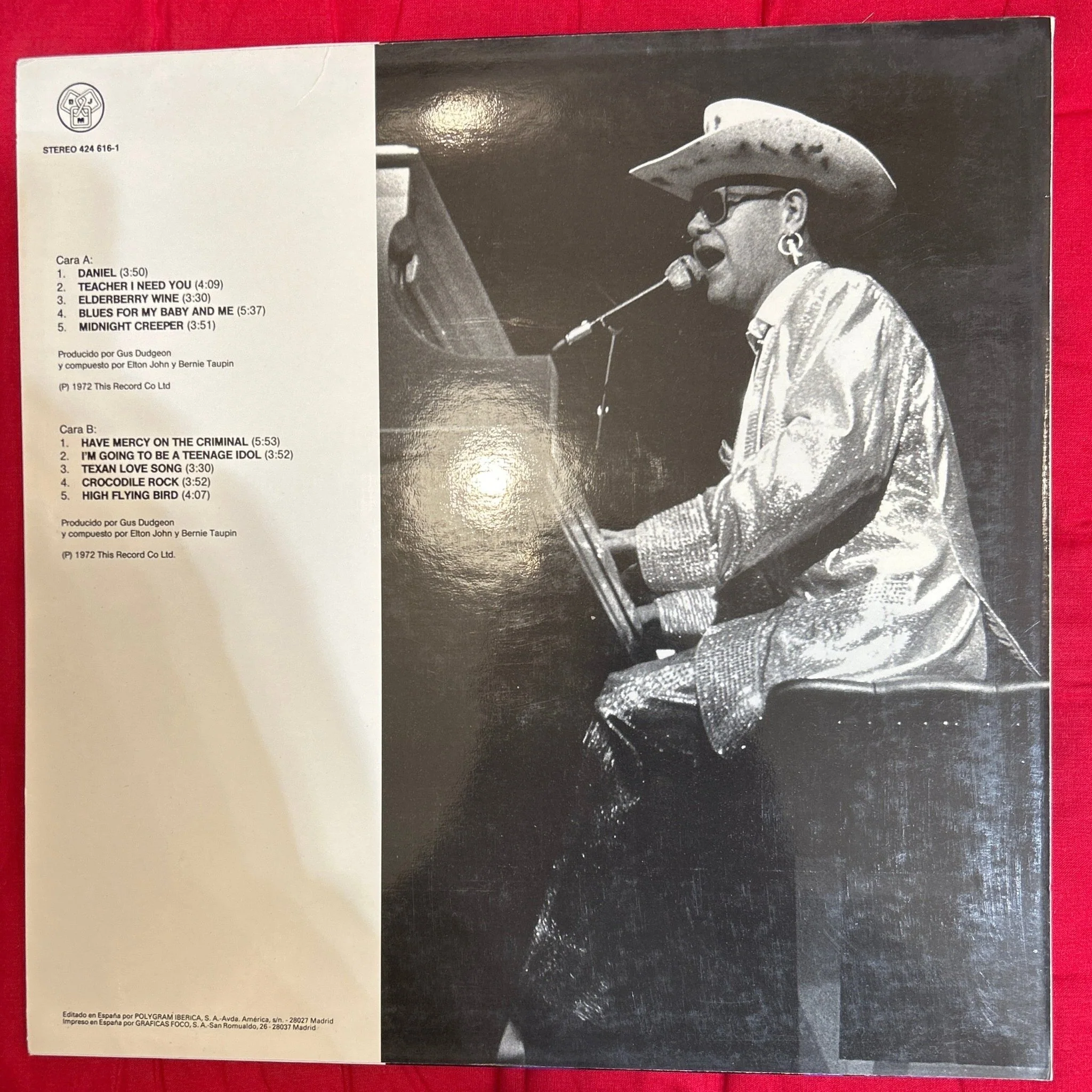LP Elton John ‎– Don't Shoot Me I'm Only The Piano Player 2ª mano - Image 2