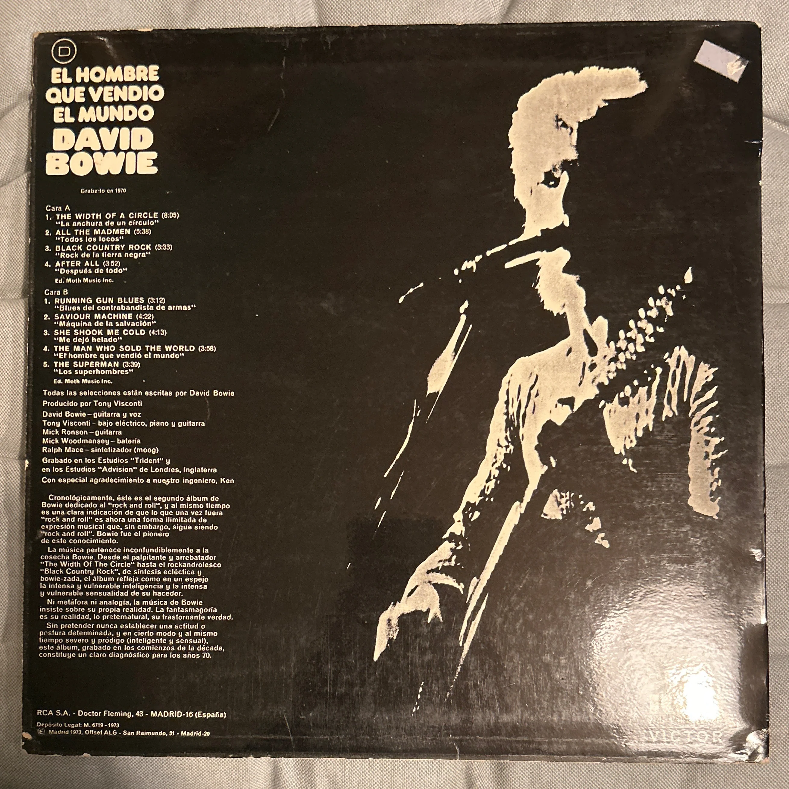LP David Bowie ‎– El Hombre Que Vendió El Mundo 2ª mano - Image 2