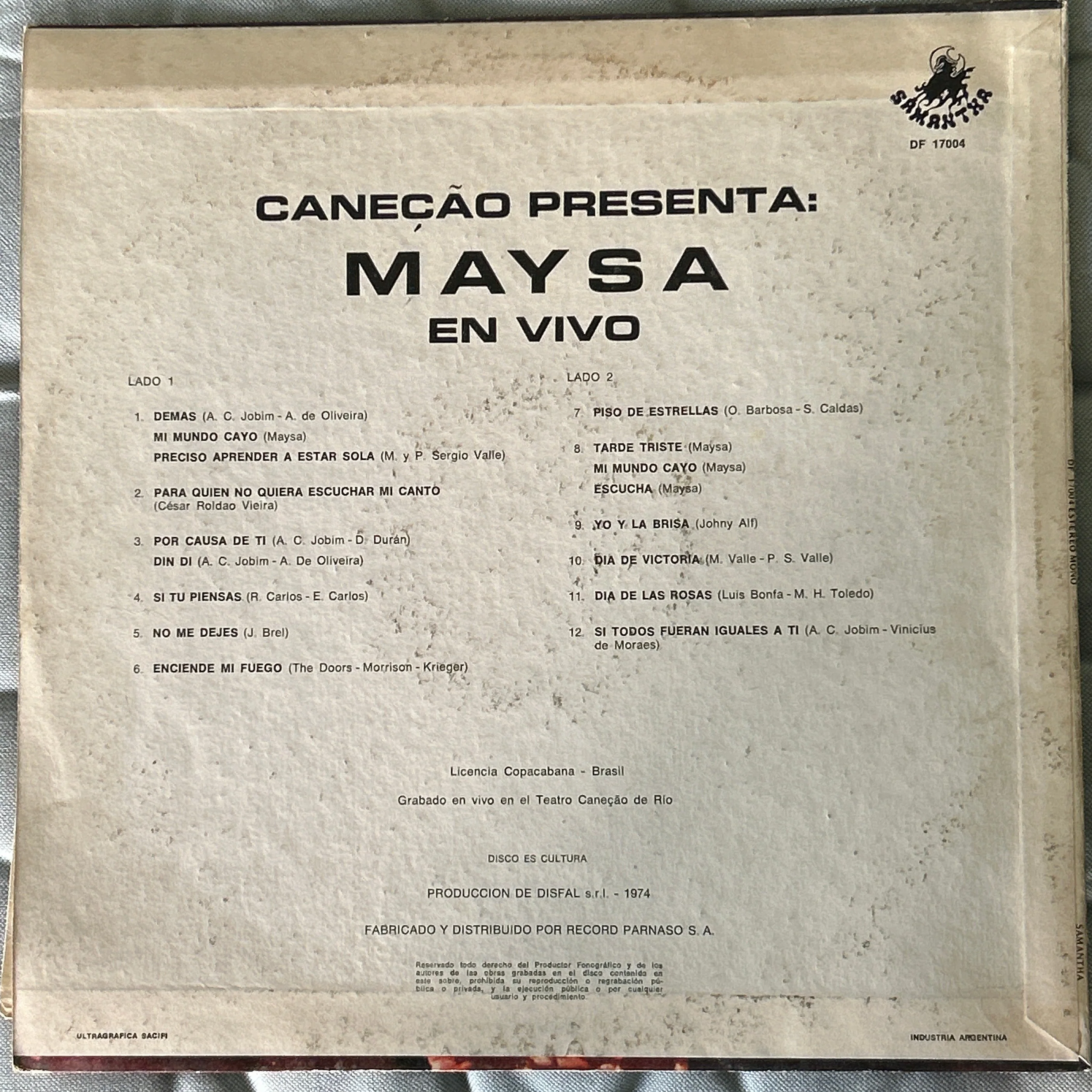 LP Maysa ‎– Canecão Presenta: Maysa En Vivo 2ª Mano - Image 2
