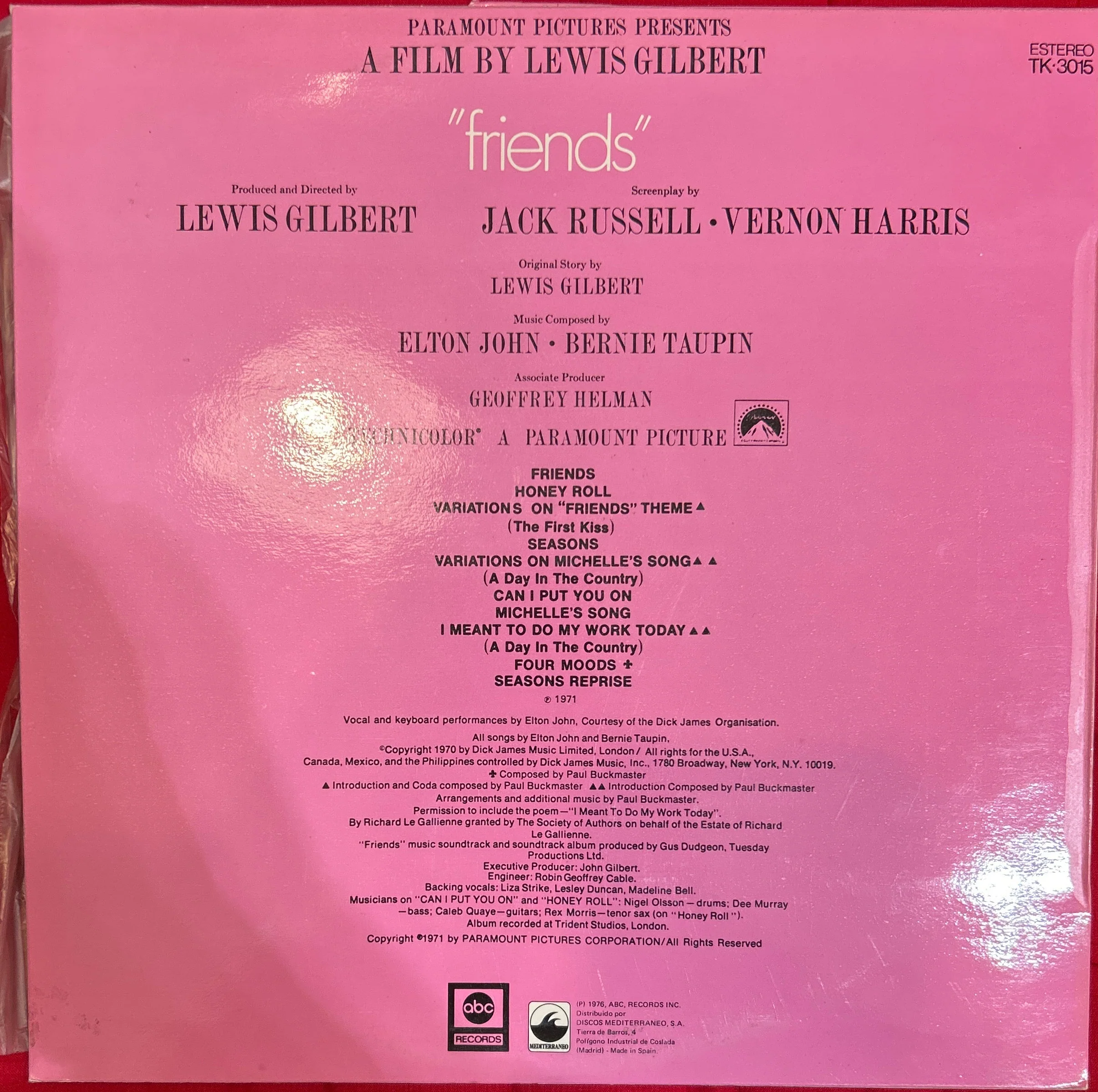 LP Banda Sonora -  Elton John ‎– Friends 2ª mano (Producto exclusivo recogida en tienda) - Image 2