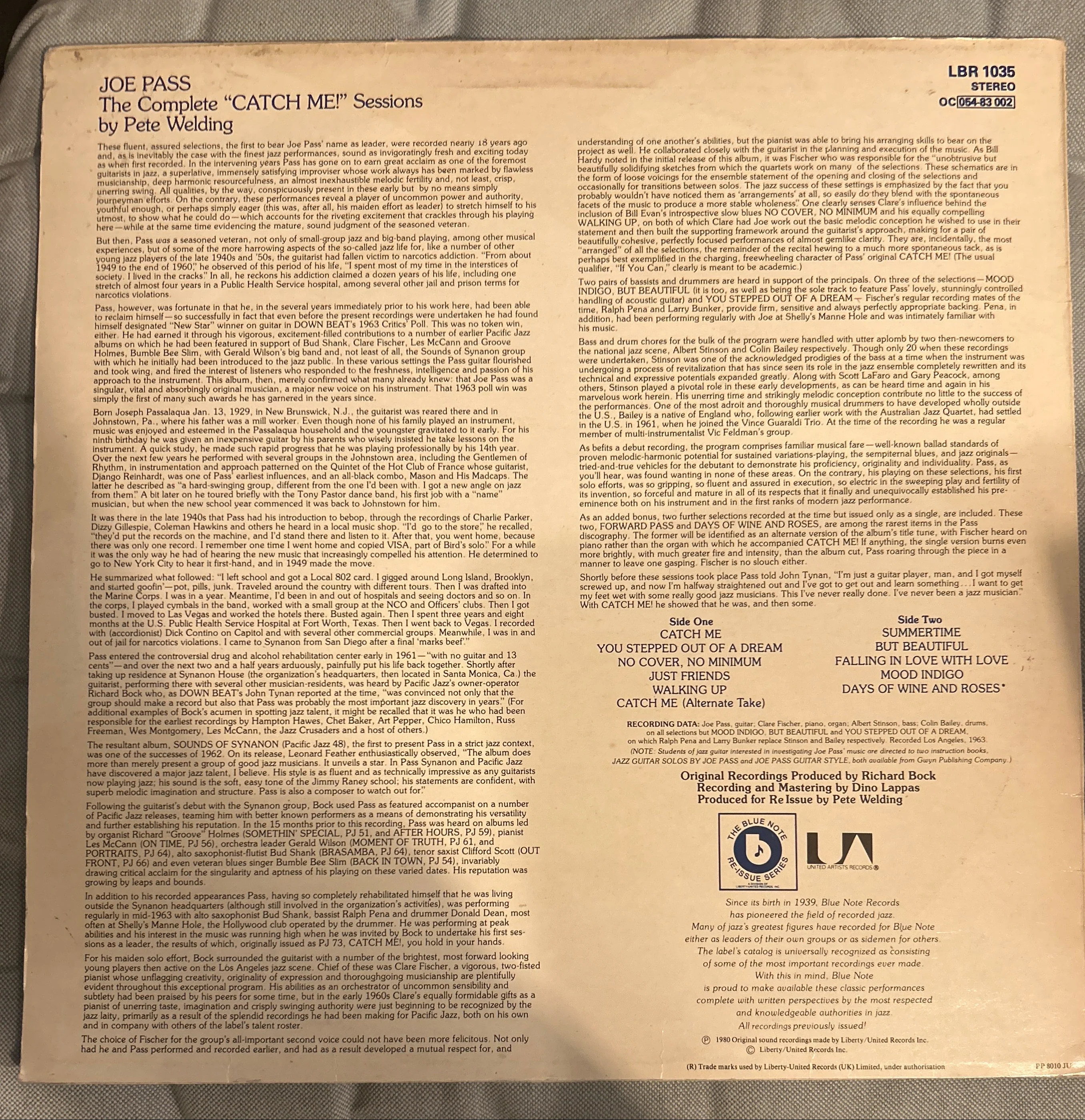 LP Joe Pass ‎– The Complete "Catch Me!" Sessions 2ª Mano - Image 2
