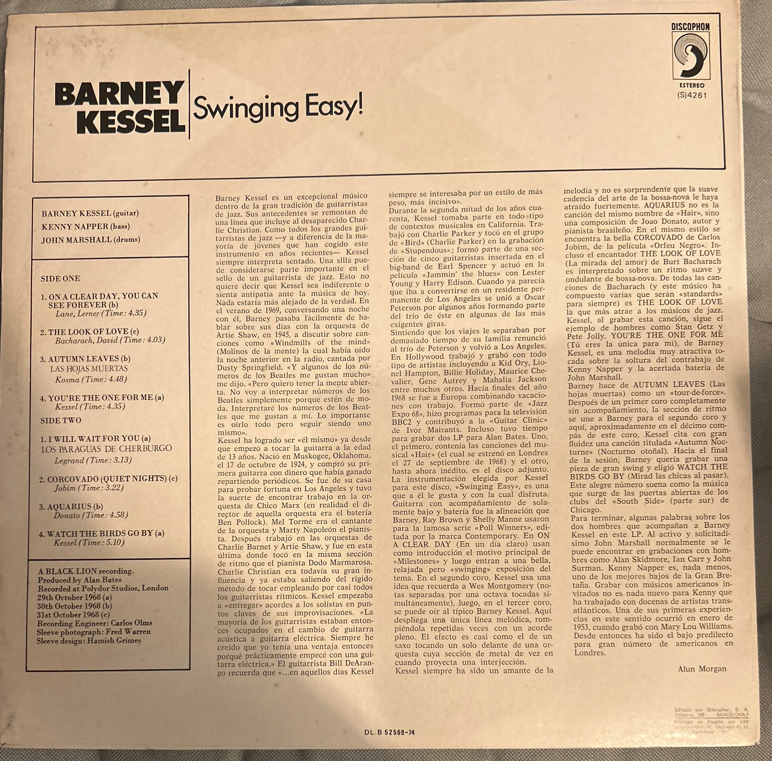 LP Barney Kessel ‎– Swinging Easy! 2ª Mano - Image 2