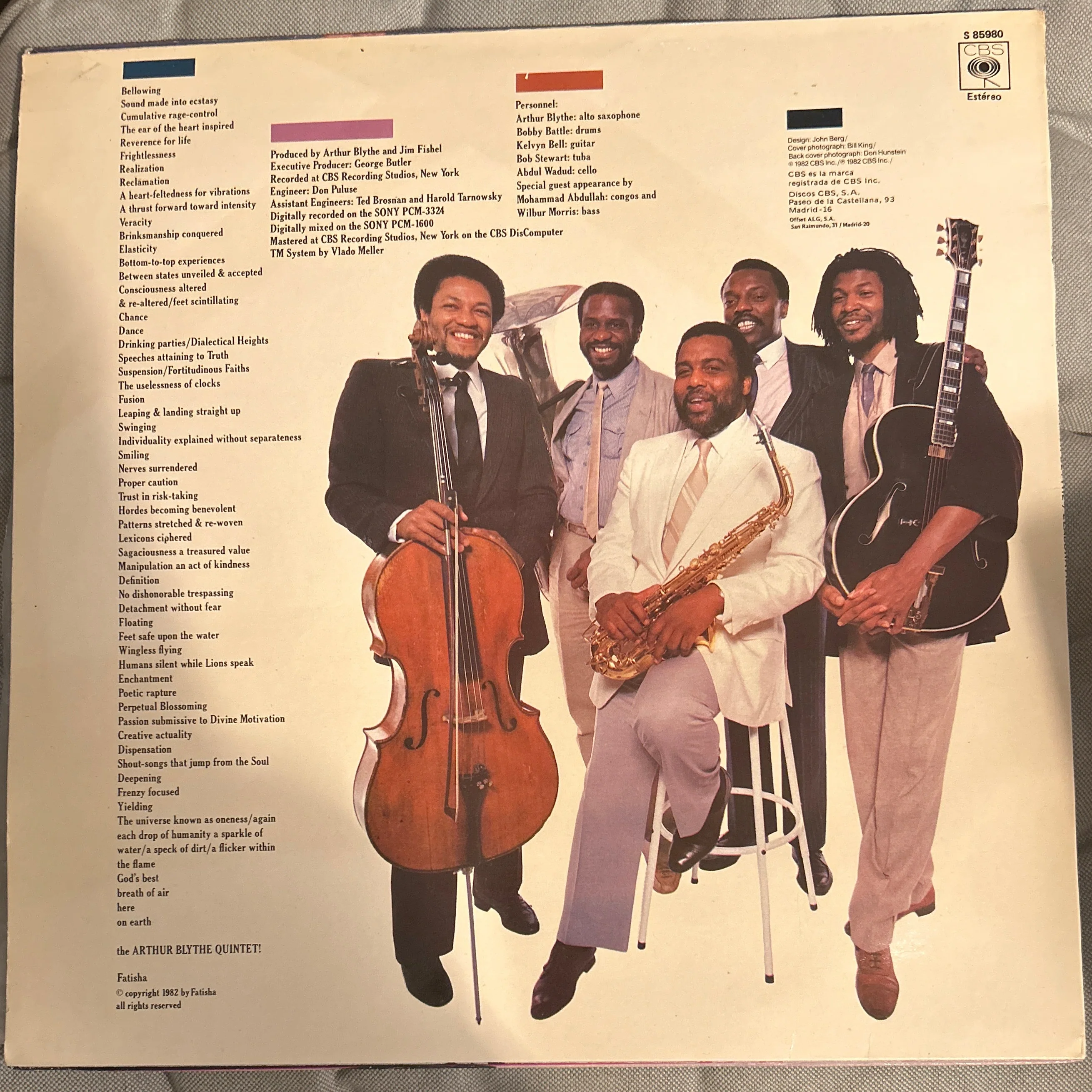 LP Arthur Blythe ‎– Elaborations 2ª Mano - Image 2