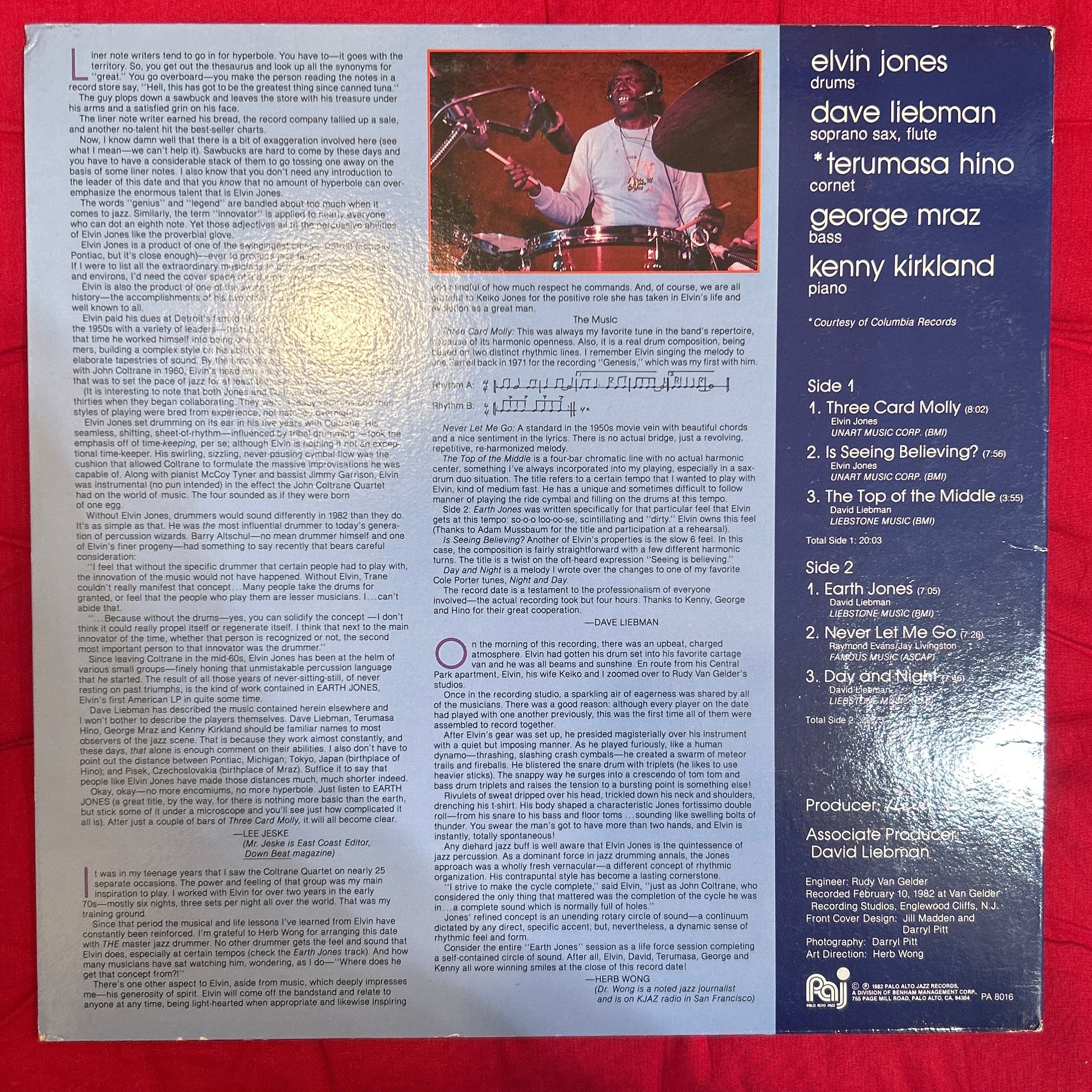 LP Elvin Jones ‎– Earth Jones Ed. USA 2ª Mano - Image 2