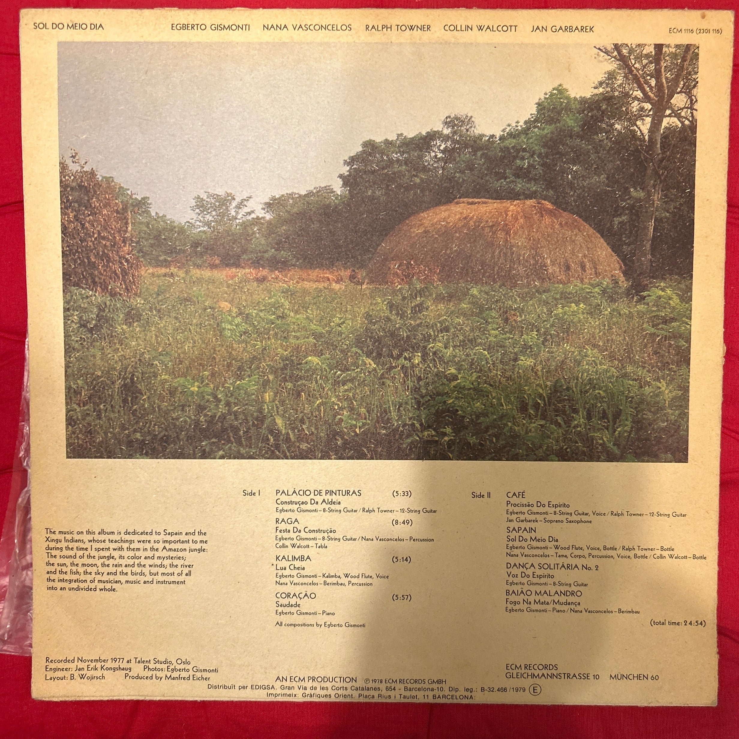 LP Egberto Gismonti ‎– Sol Do Meio Dia 2ª Mano - Image 2