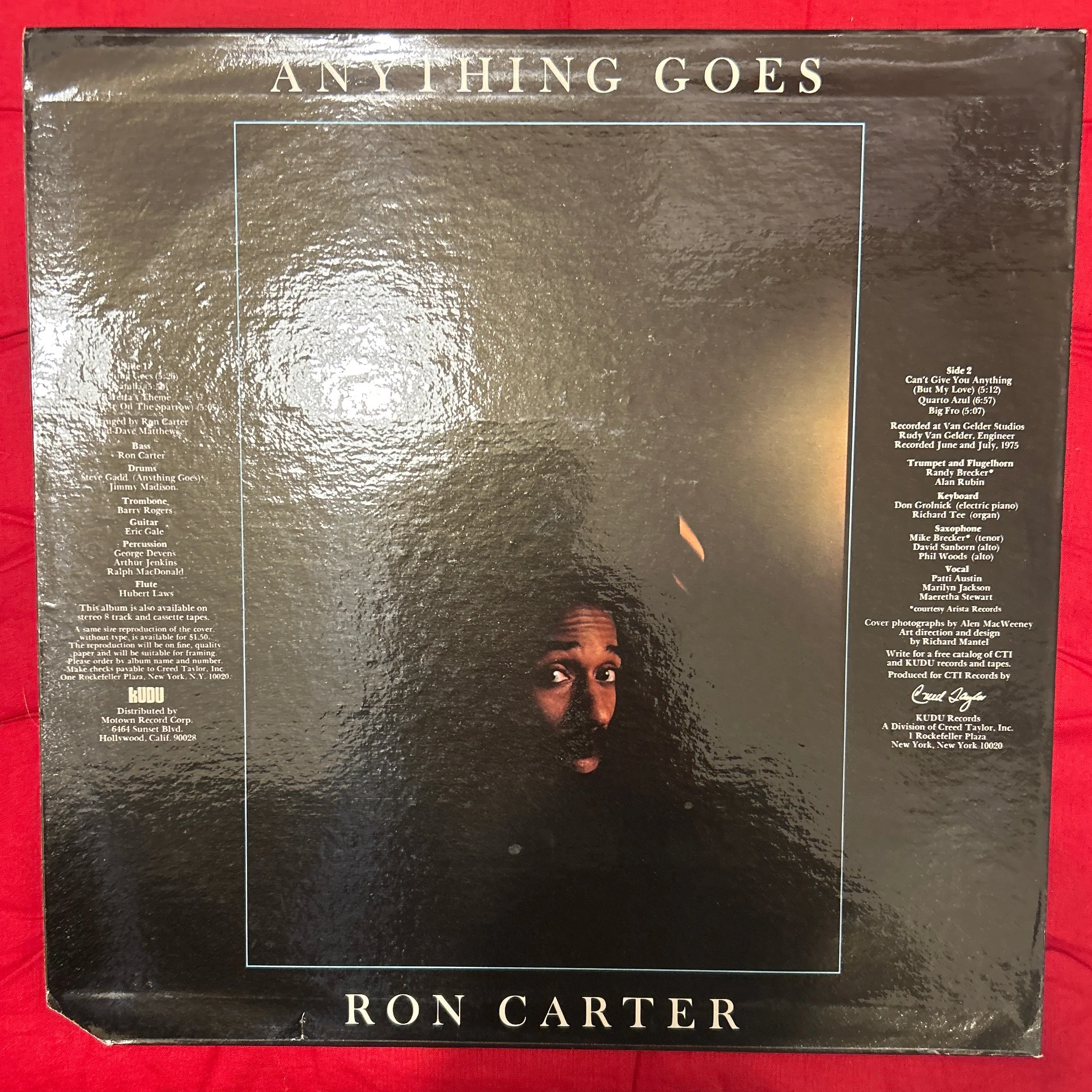 LP Ron Carter ‎– Anything Goes Ed. USA 2ª Mano - Image 2
