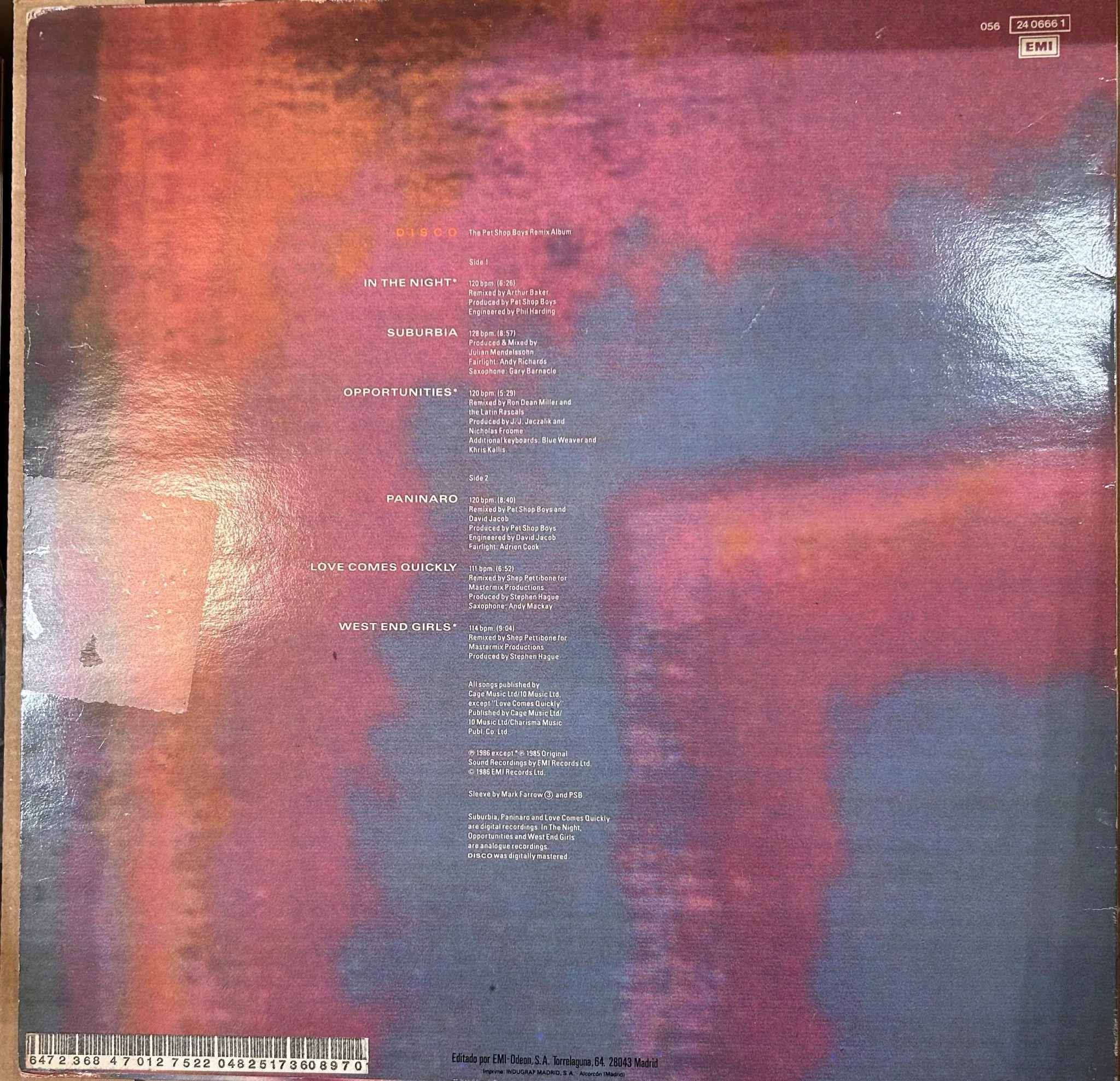 LP Pet Shop Boys ‎– Disco 2ª Mano - Image 2